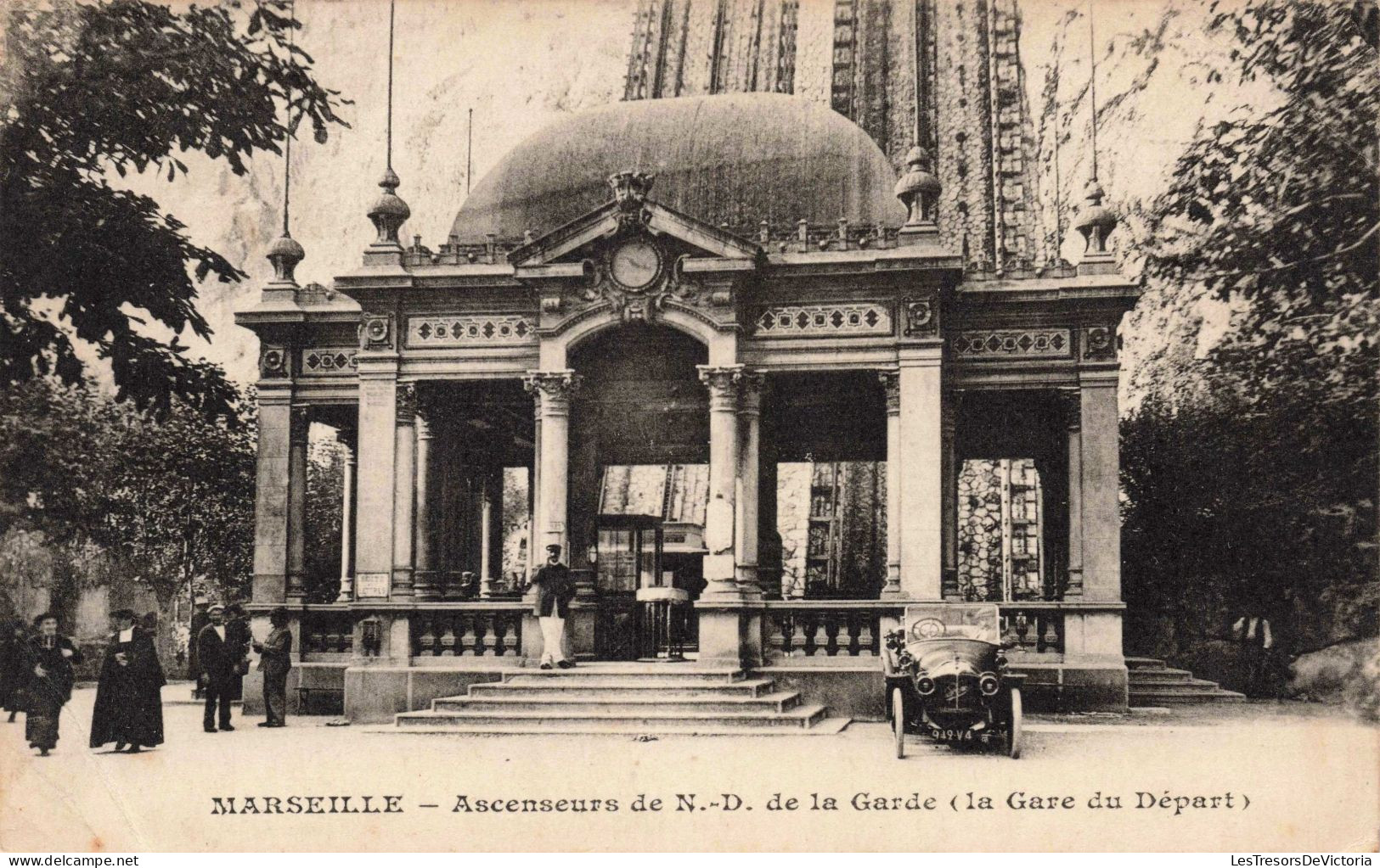 FRANCE - Marseille - Ascenseurs De N D De La Garde  ( La Gare Du Départ) - Carte Postale Ancienne - Notre-Dame De La Garde, Ascenseur