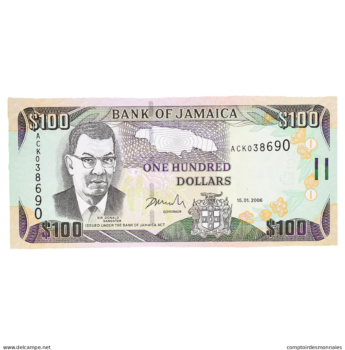 Billet, Jamaïque, 100 Dollars, 2006, KM:84b, NEUF - Jamaica