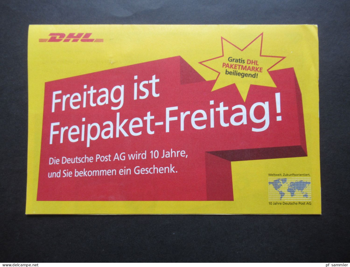 BUND 2005 Ganzsache Für Paket / Gratis Jubiläums Paketmarke NUR 1 TAG GÜLTIG Komplette Mappe / Paketmarke 10 Jahre Post - Brieven En Documenten