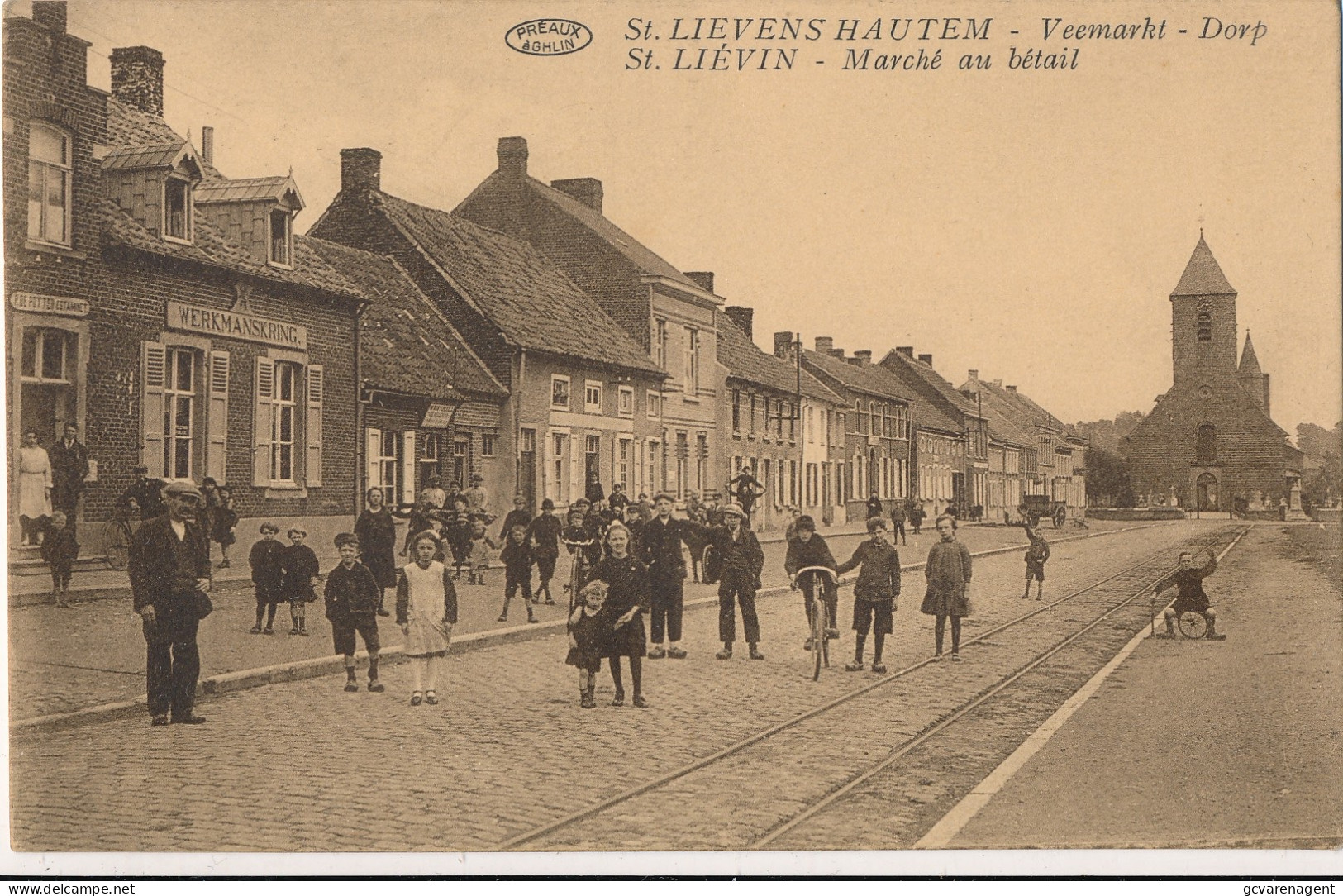 ST.LIEVENS HOUTEM    VEEMARKT  DORP  2 SCANS - Sint-Lievens-Houtem