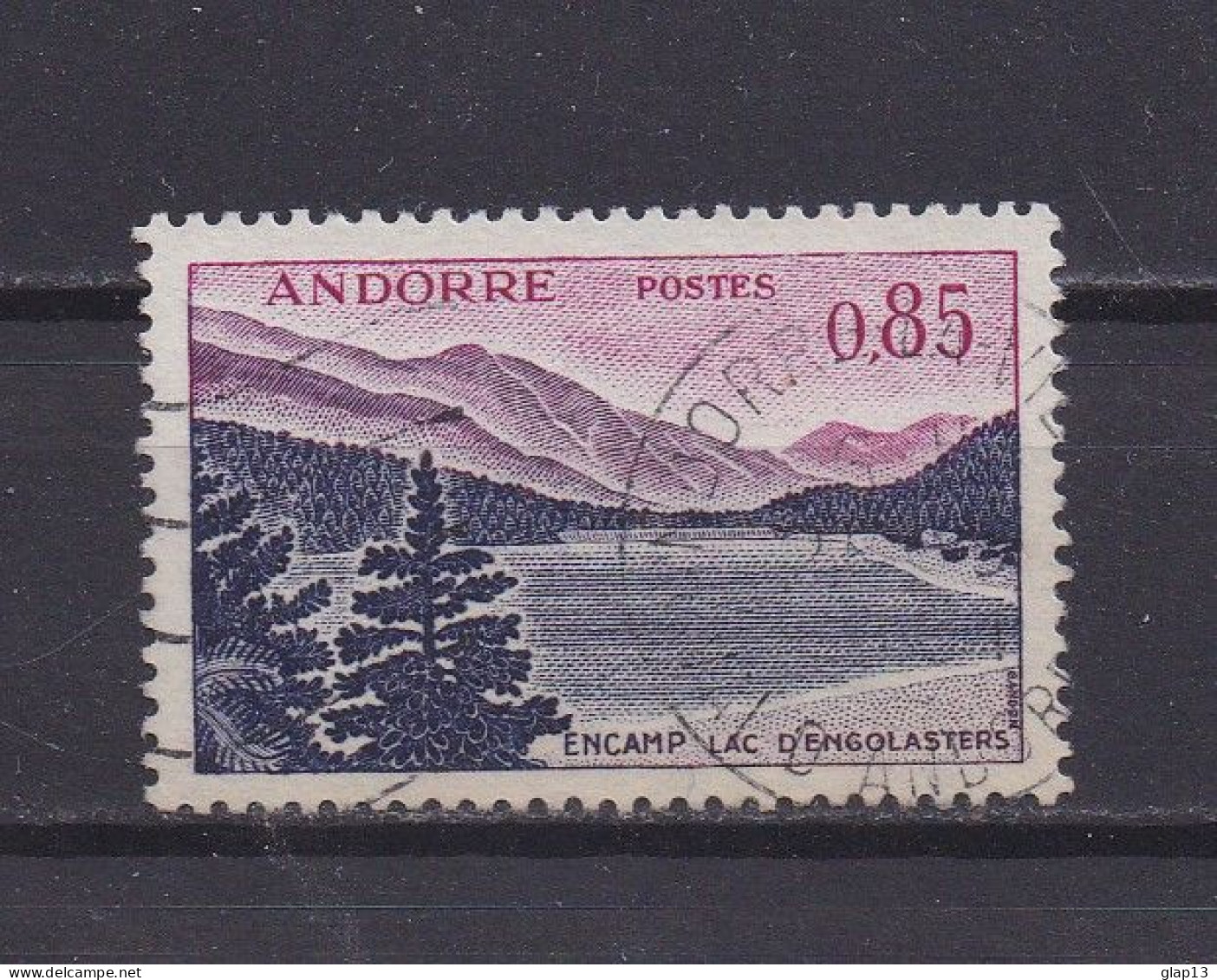 ANDORRE FRANCAIS 1961 TIMBRE N°163 OBLITERE PAYSAGE - Gebraucht