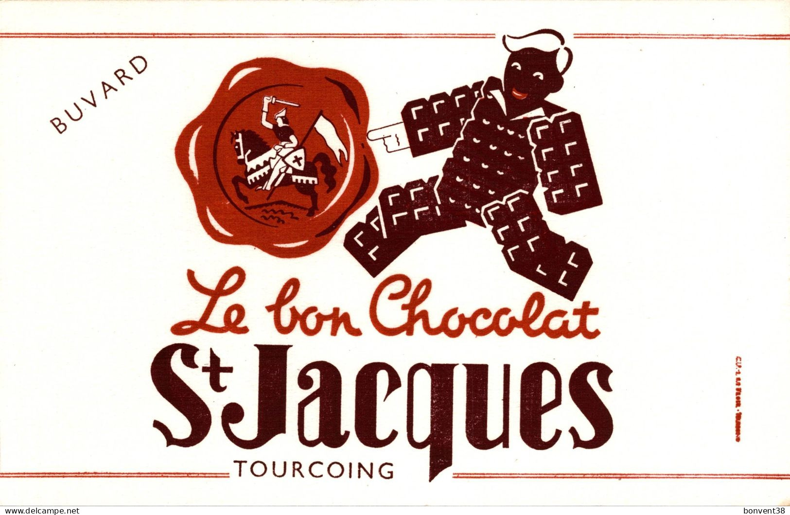 J2707 - BUVARD - Le Bon CHOCOLAT - ST JACQUES - TOURCOING - Kakao & Schokolade