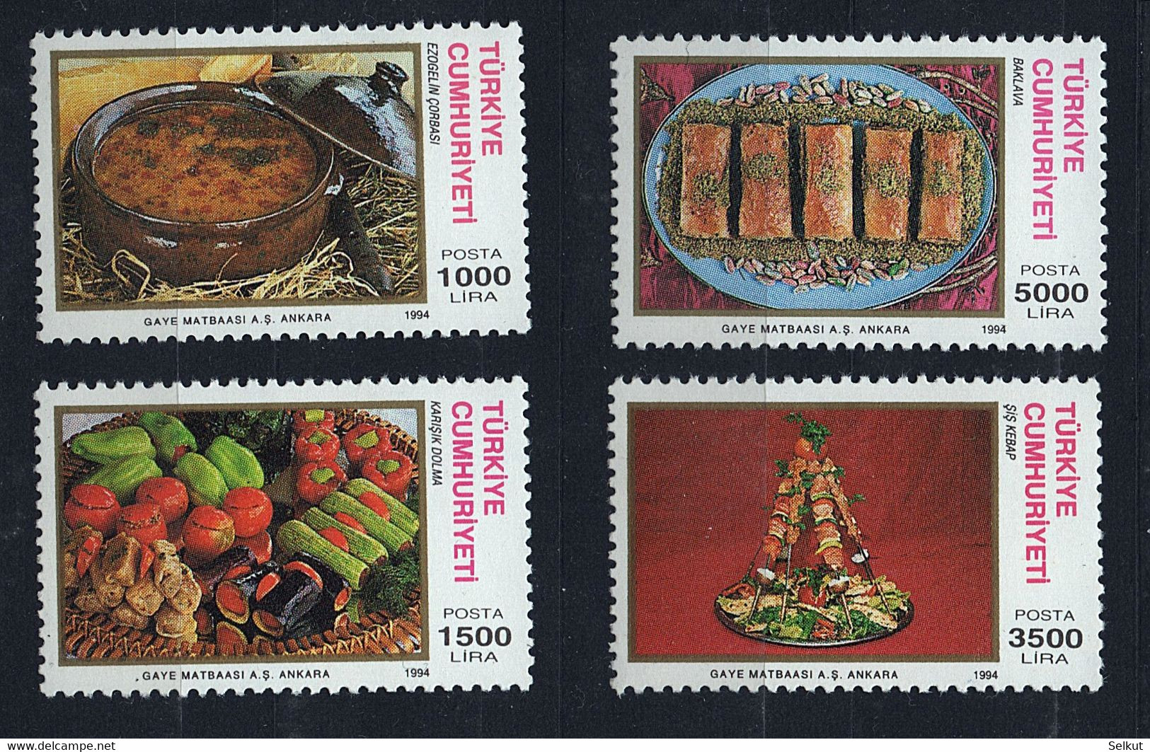 1994 TURKISH COUSINE - Unused Stamps