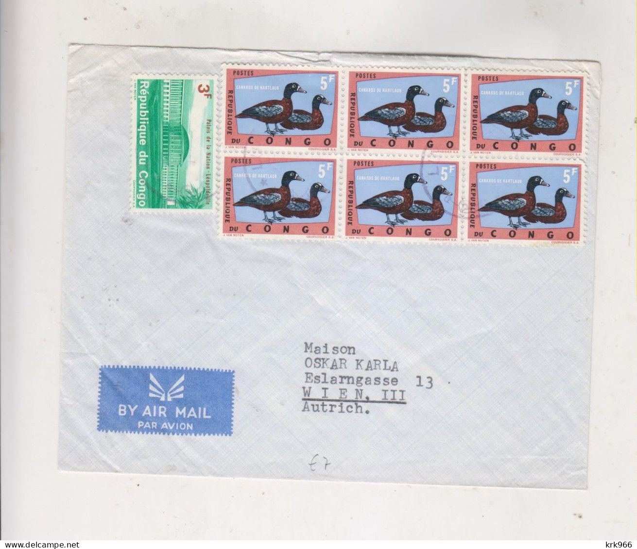 CONGO LUBUMBASHI  Airmail Cover To Austria - Storia Postale