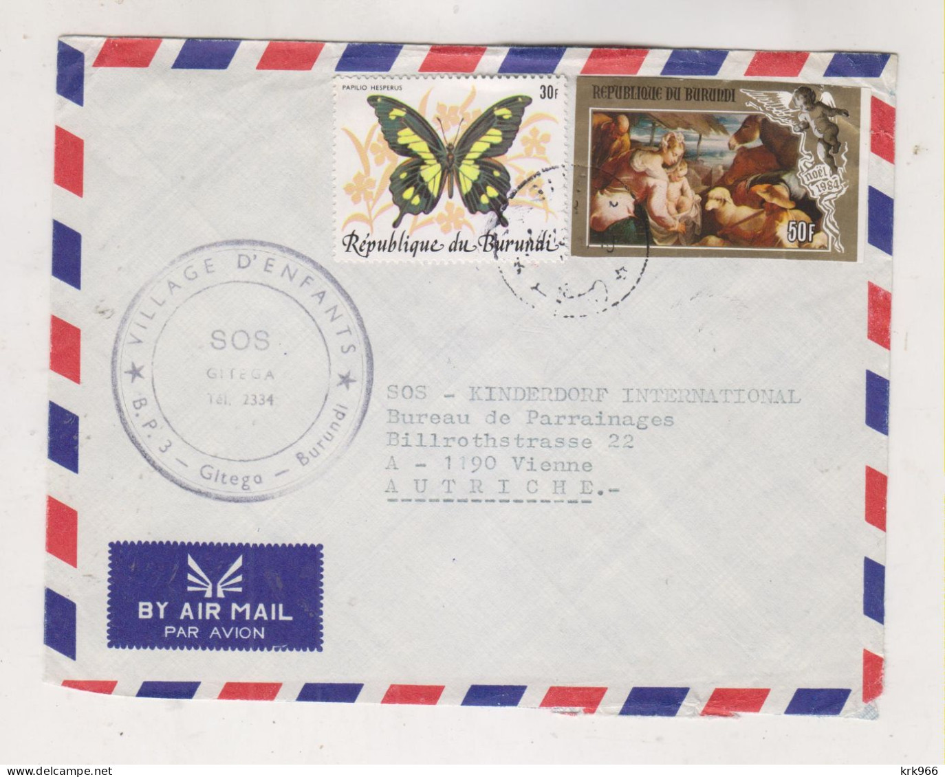 BURUNDI  Airmail Cover To Austria - Luchtpost