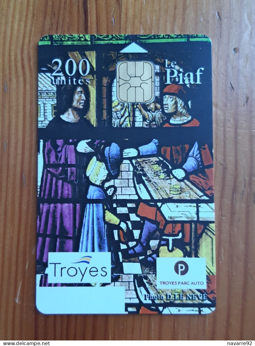 JOLIE CARTE A PUCE PIAF TROYES 1000ex DU 10/06 T.B.E !!! - PIAF Parking Cards