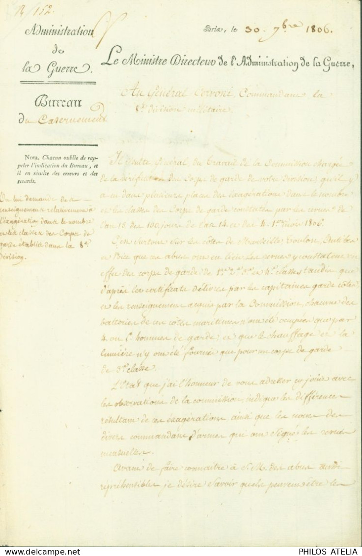 LAS Lettre Signature Autographe Jean François Aimé Dejean Général Révolution Ministre Napoléon 1er  Sénateur 1er Empire - Politisch Und Militärisch