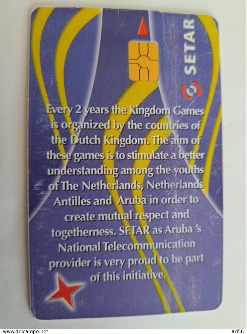 ARUBA CHIP  CARD   SETAR  SPORTS  KINGDOM GAMES   AFL 17,50    Fine Used Card  **14443** - Aruba