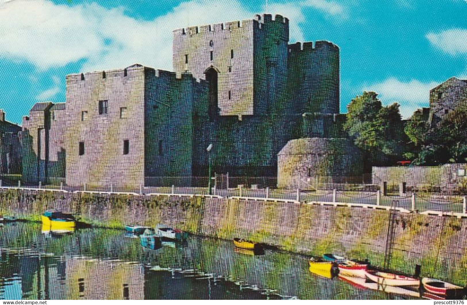Castle Rushen & Harbour, Isle Of Man - Used Postcard - Stamped 1967 - UK10 - Isle Of Man