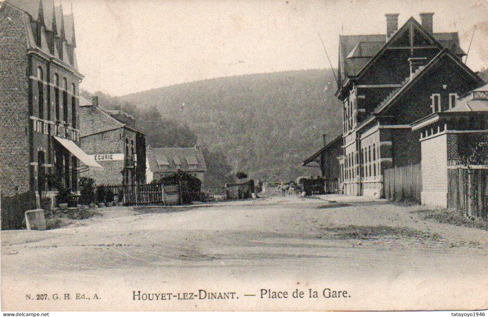 Houyet -lez-Dinant Place De La Gare  écurie Voyagé En 1908 - Houyet