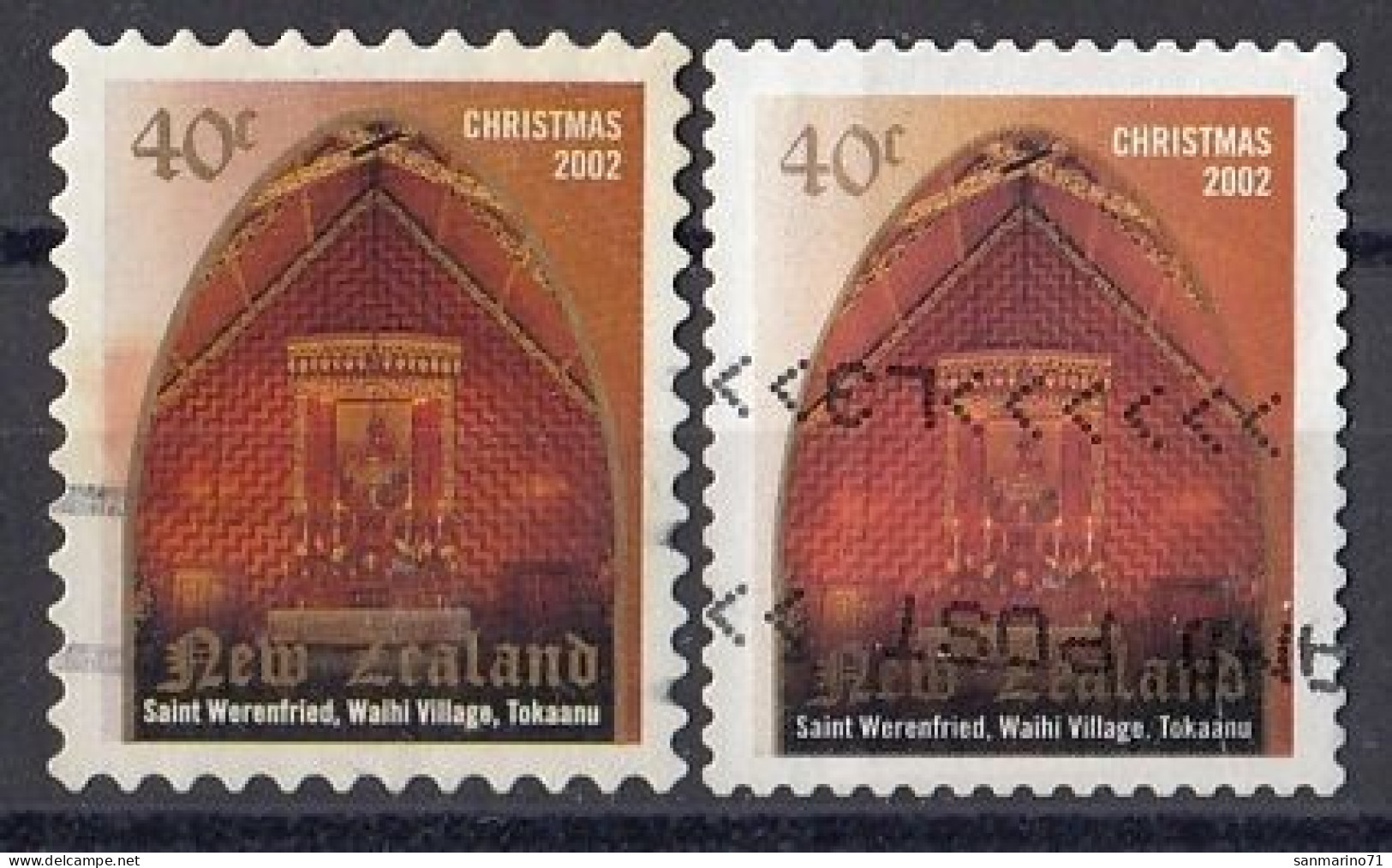 NEW ZEALAND 2023,used,falc Hinged,Christmas 2002 - Oblitérés
