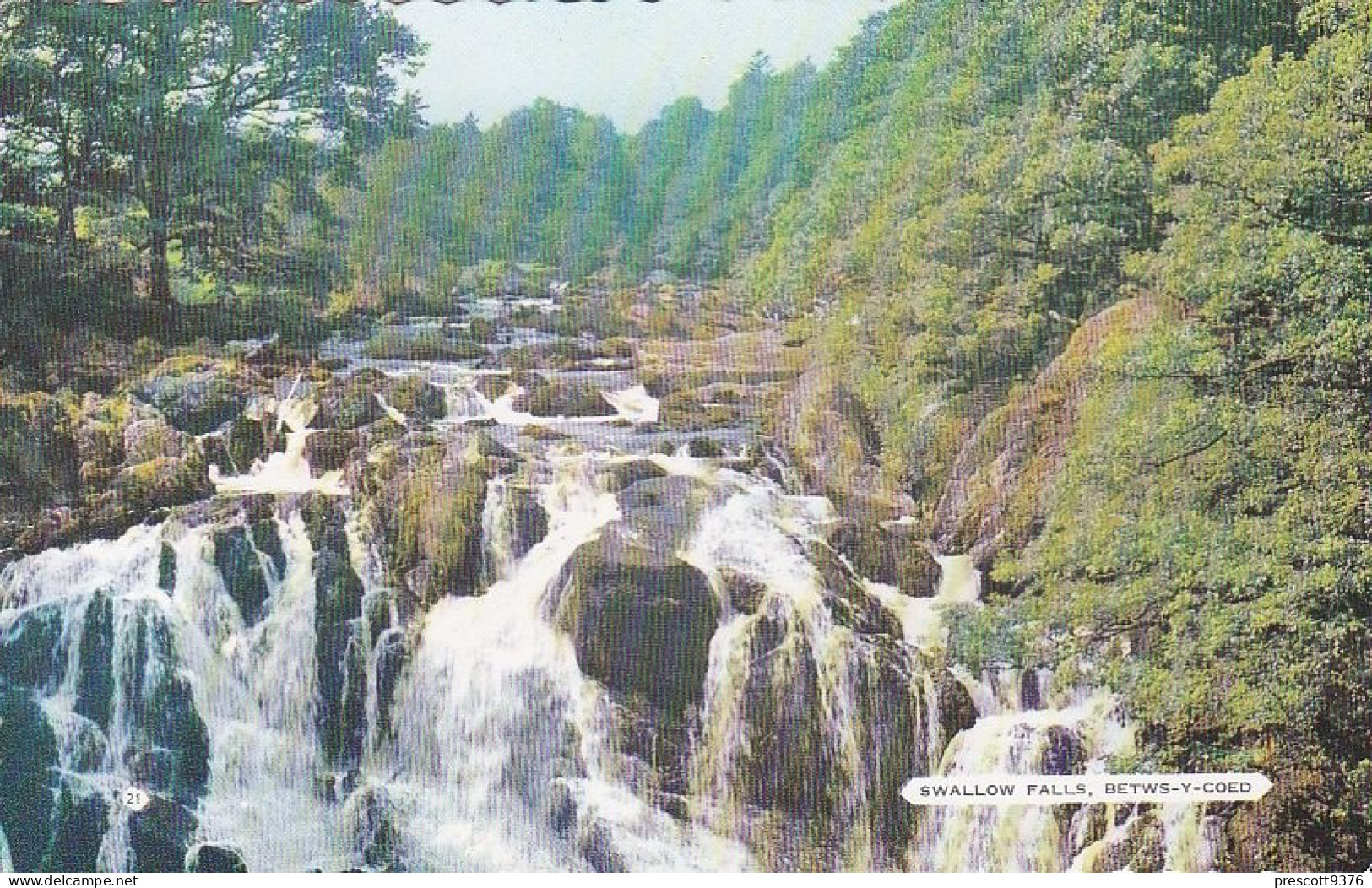 Swallow Falls, Betwys Y Coed, North Wales, - Used Postcard - Stamped 1968  - UK10 - Worthing