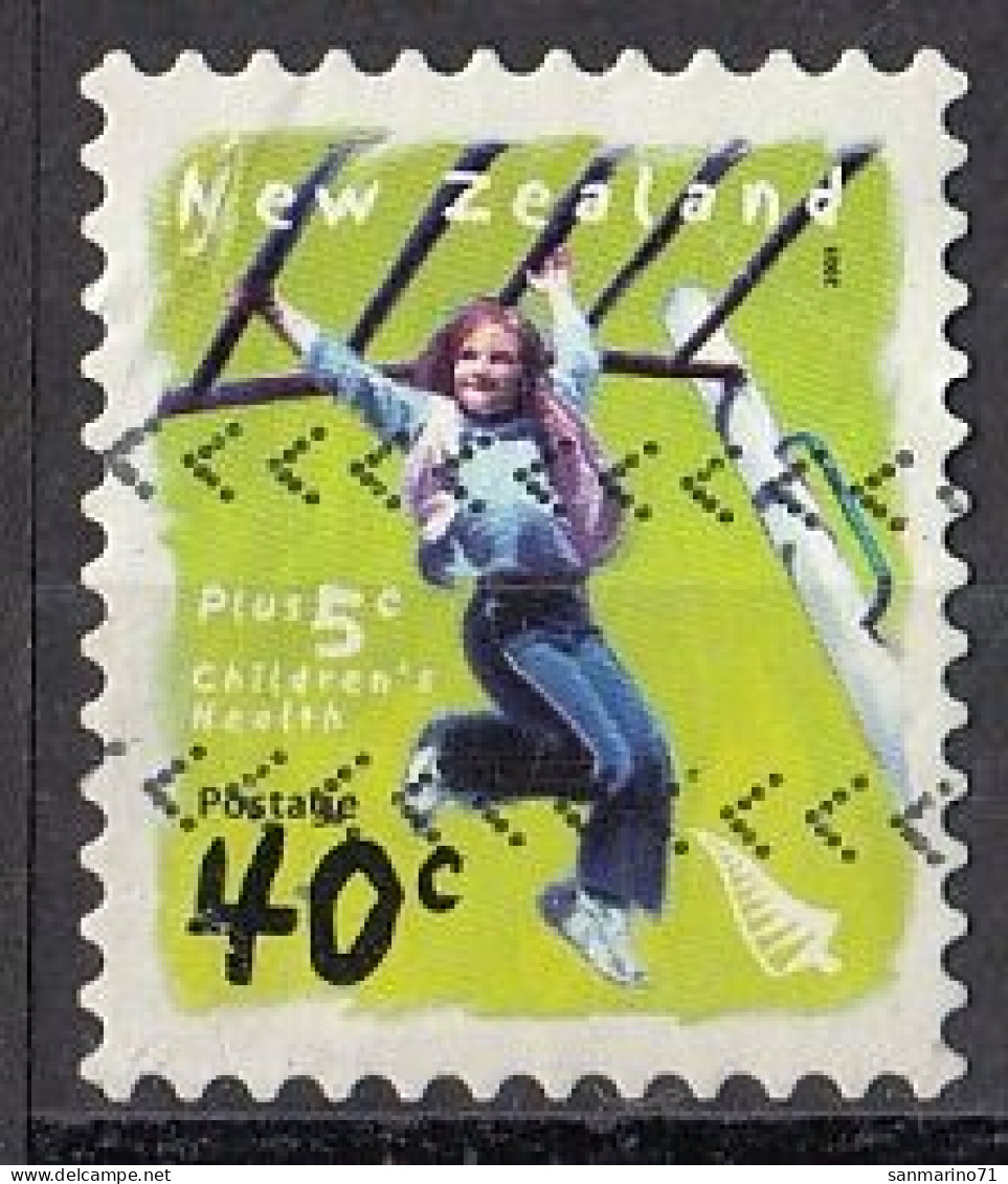 NEW ZEALAND 2114,used,falc Hinged - Gebruikt