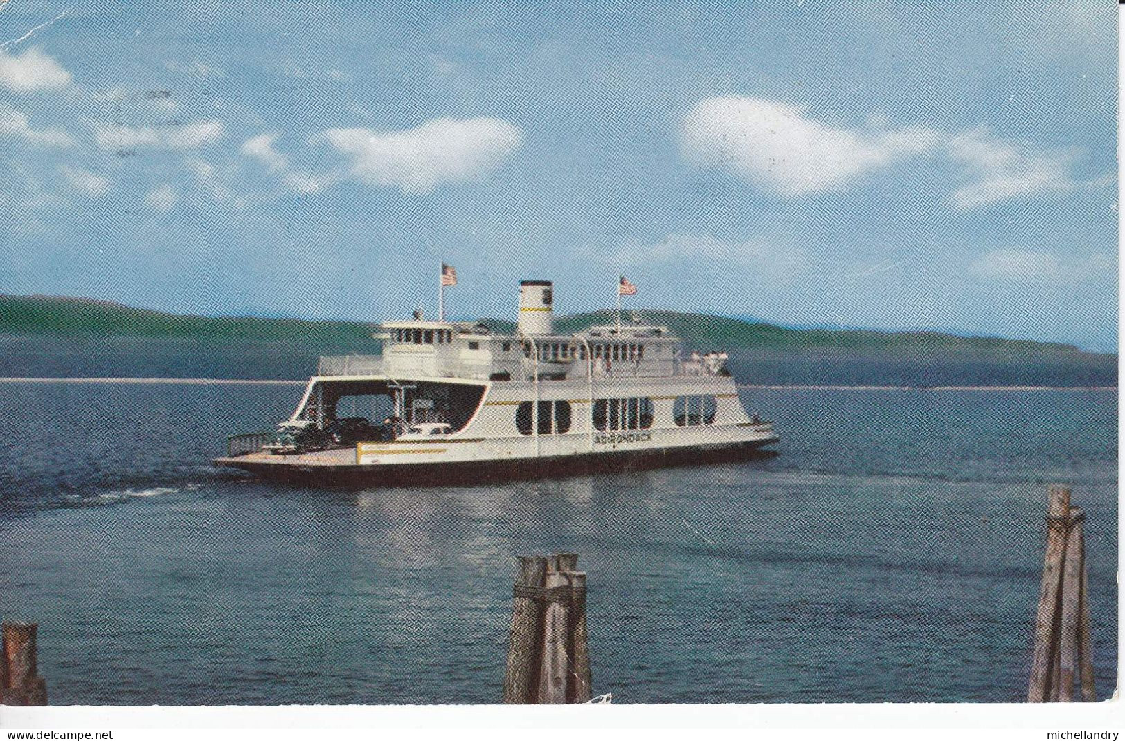 Carte Postal (123275) M.V. Adirondack Ferry On Lake Champlain 25 X 1965 Timbre 3c CDN Avec écriture - Adirondack