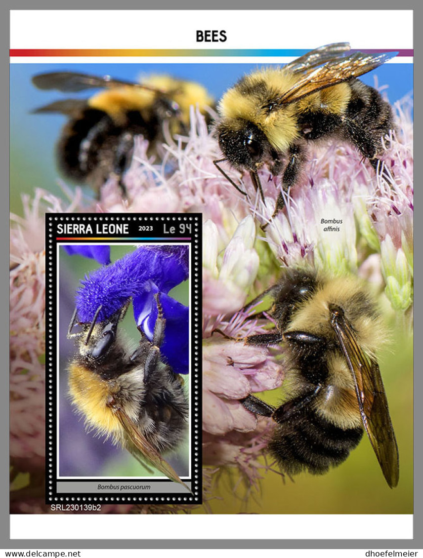 SIERRA LEONE 2023 MNH Bees Bienen Abeilles S/S II - OFFICIAL ISSUE - DHQ2330 - Abeilles