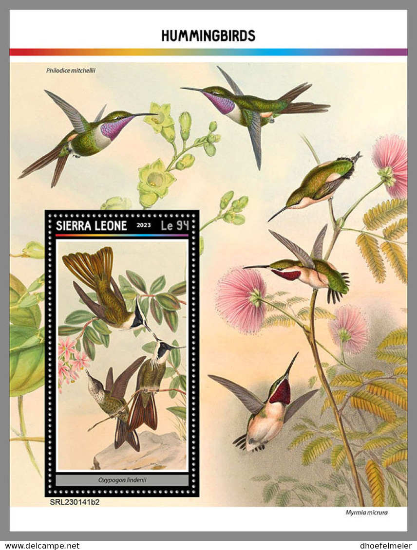 SIERRA LEONE 2023 MNH Hummingbirds Kolibris Colibris S/S II - IMPERFORATED - DHQ2330 - Colibris