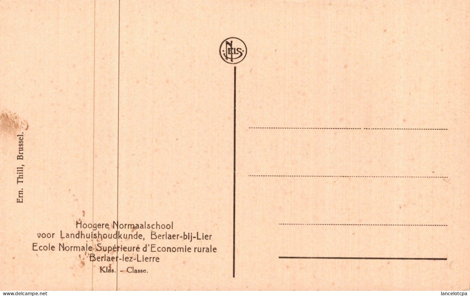 BERLAER LEZ LIERRE / ECOLE NORMALE SUPERIEURE D'ECONOMIE RURALE - CLASSE - Berlaar