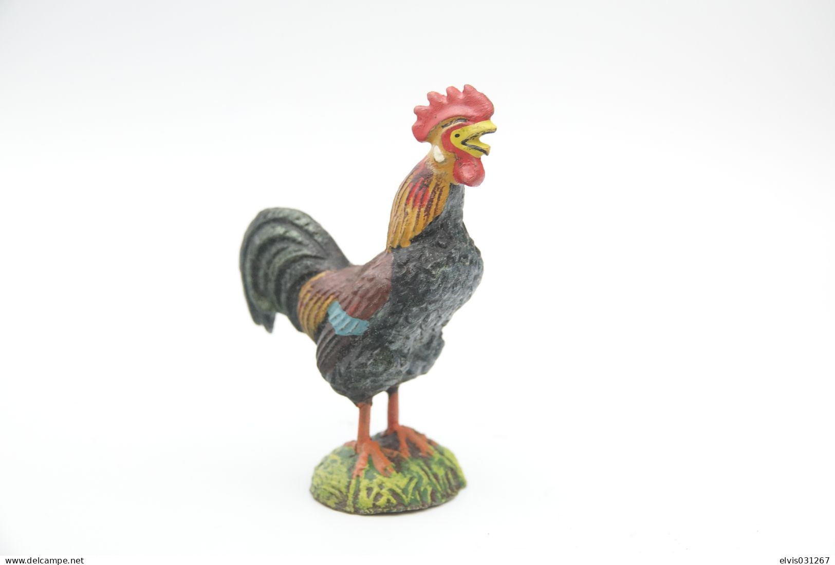 Elastolin, Lineol Hauser, Animals Rooster N°4050 , Vintage Toy 1930's - Figurines