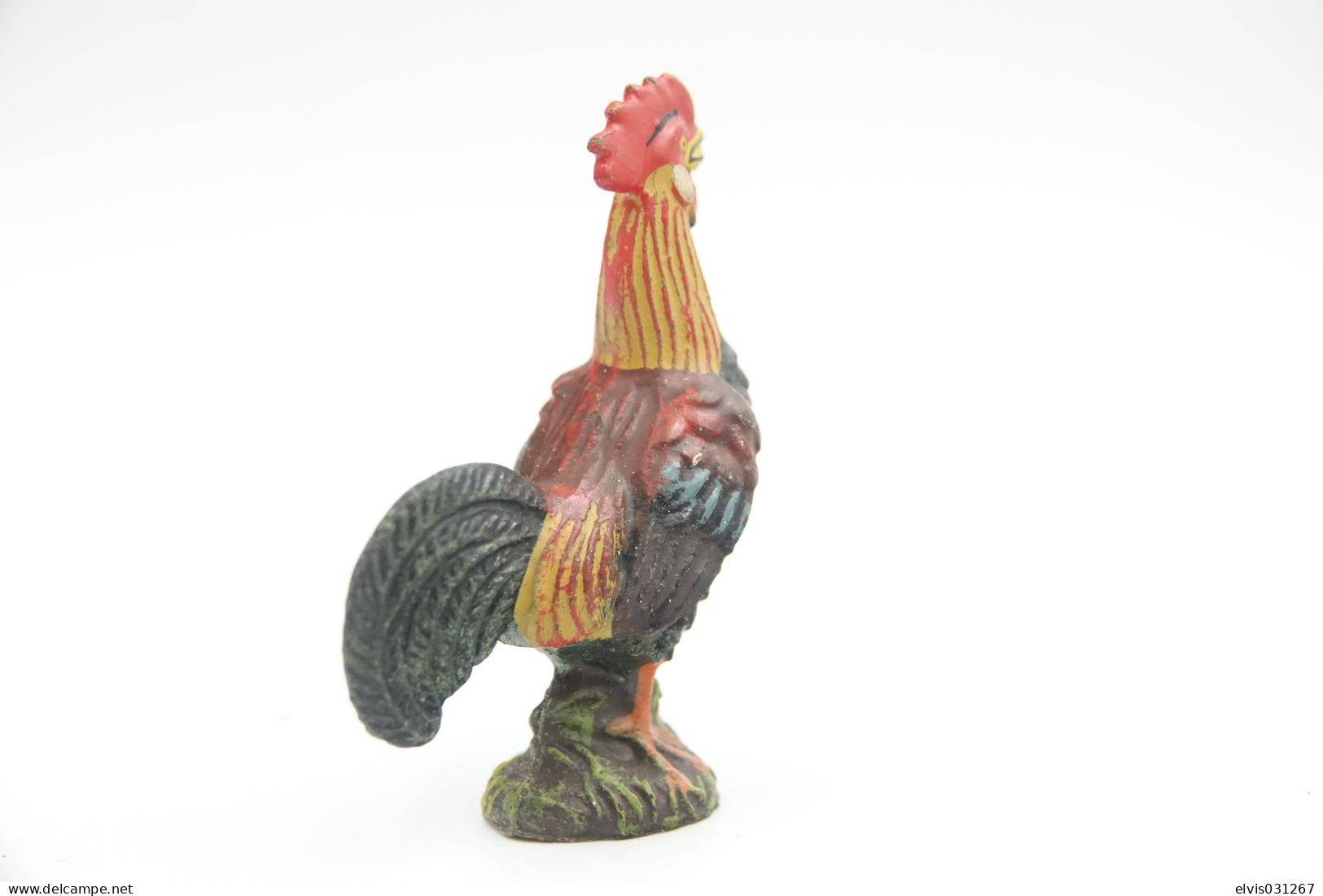 Elastolin, Lineol Hauser, Animals Rooster N°4050 , Vintage Toy 1930's - Figuren