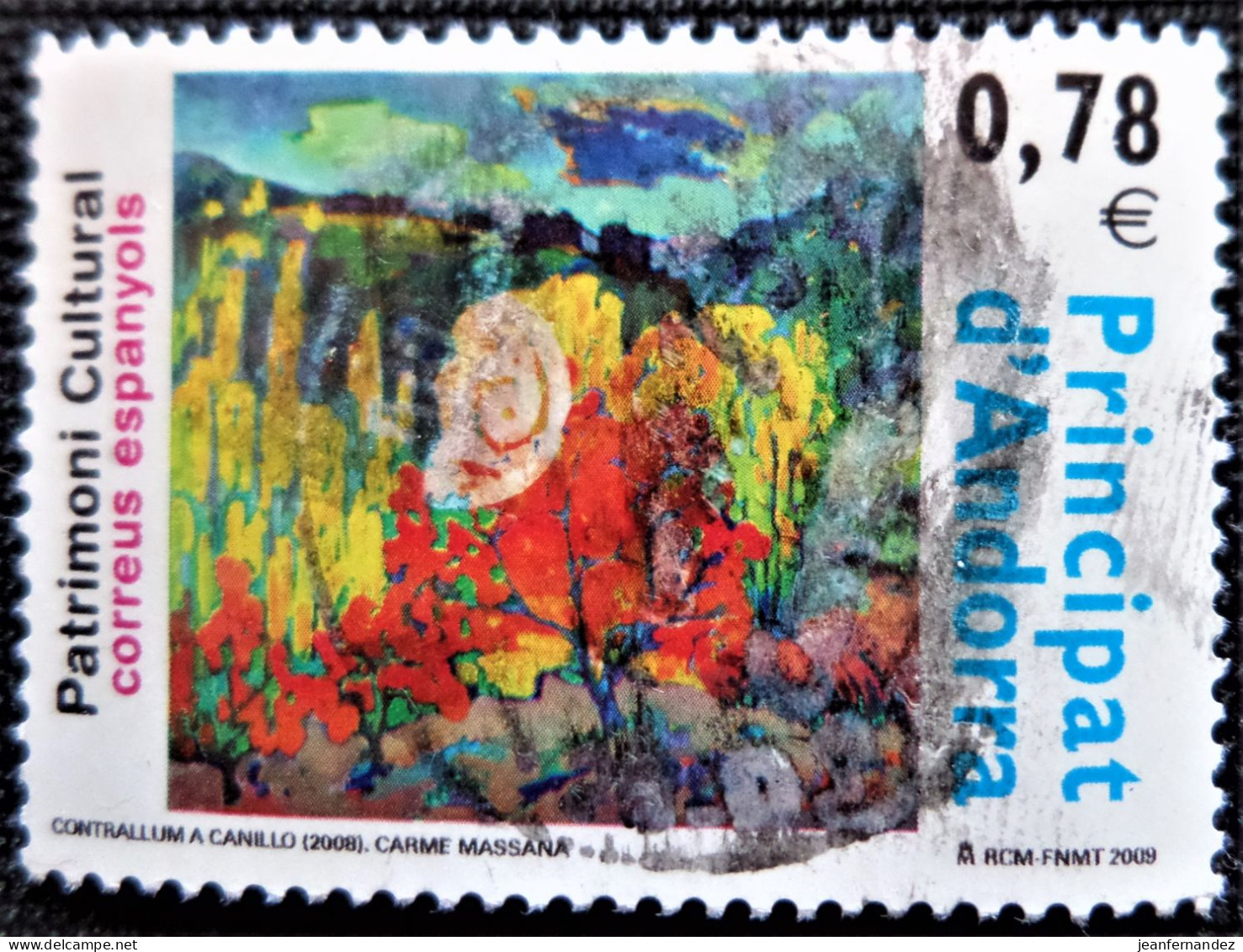 Andorre Espagnol 2009 Cultural Heritage - Paintings   Edifil  N°  370 - Used Stamps
