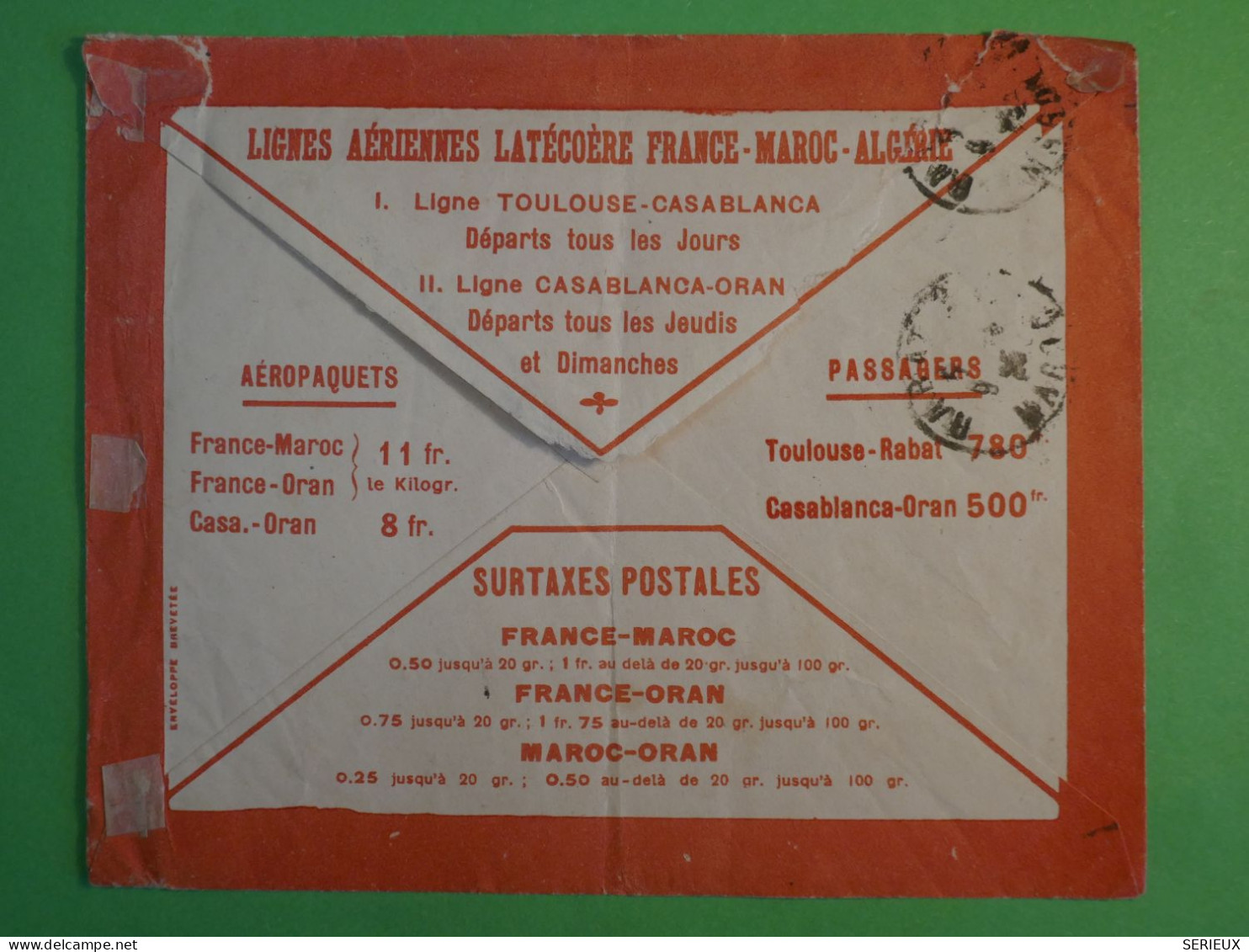 BW17  MAROC   BELLE  LETTRE  PUB. 1930 PETIT BUREAU KENITRA   A  PARIS FRANCE  +AFF. INTERESSANT+++ - Luftpost