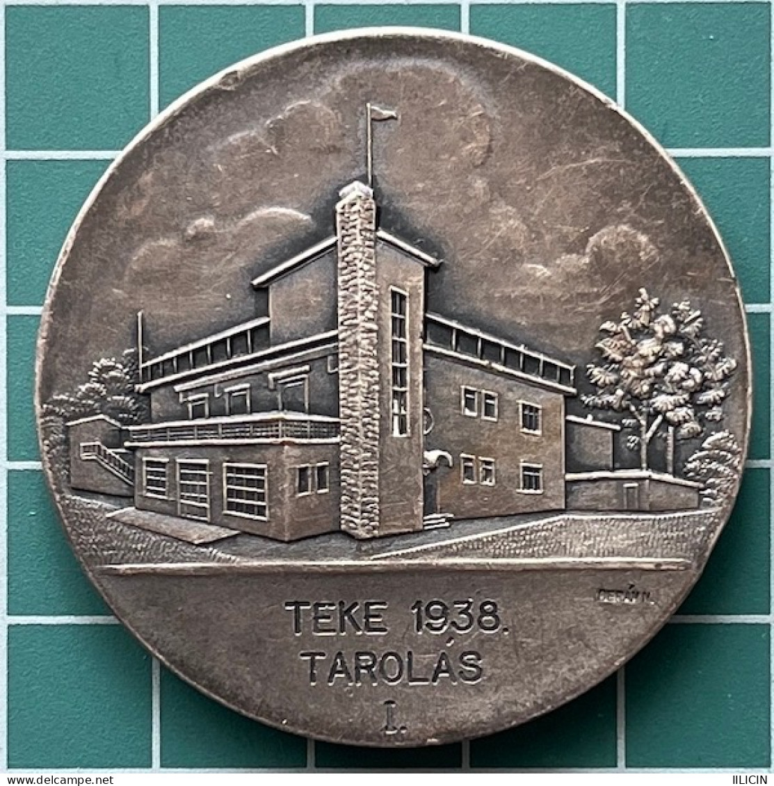 Medal Plaque Plakette PL000324 - Bowling Országos Földhitelintézet Tisztviselöinek Sportegyesülete 1938 40g - Bowling