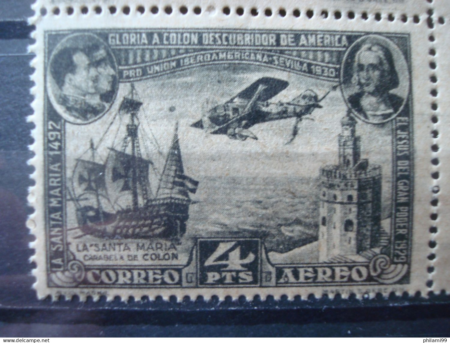 SPAIN 1930 AIR MAIL Nr83 X21 MNH** WITH PRINTING CURIOSITIES / COT. +21x15 = +315 EUR  / PRO UNION COLOMB - Unused Stamps