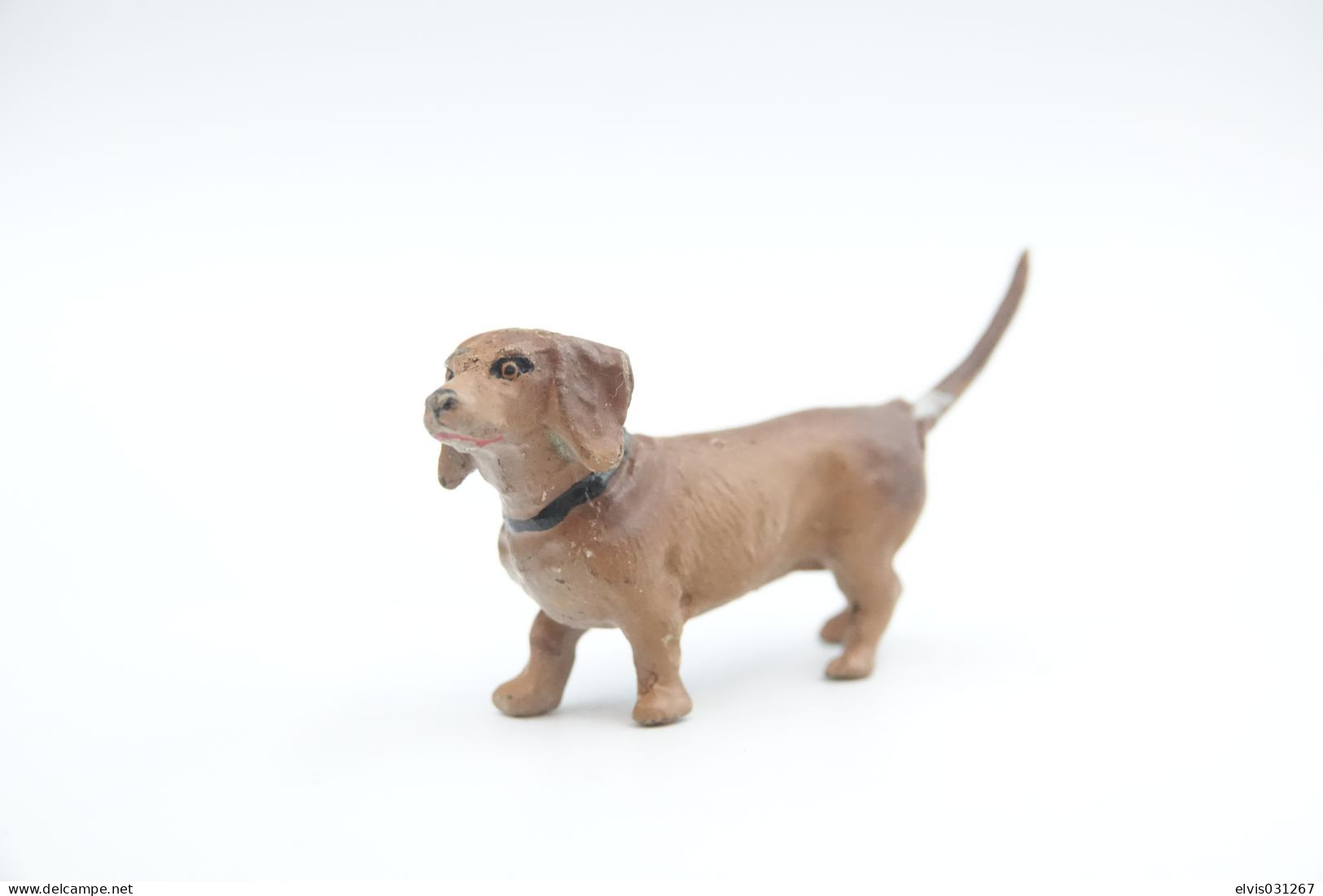 Elastolin, Lineol Hauser, Animals Dachshund N°6396, Vintage Toy 1930's - Small Figures