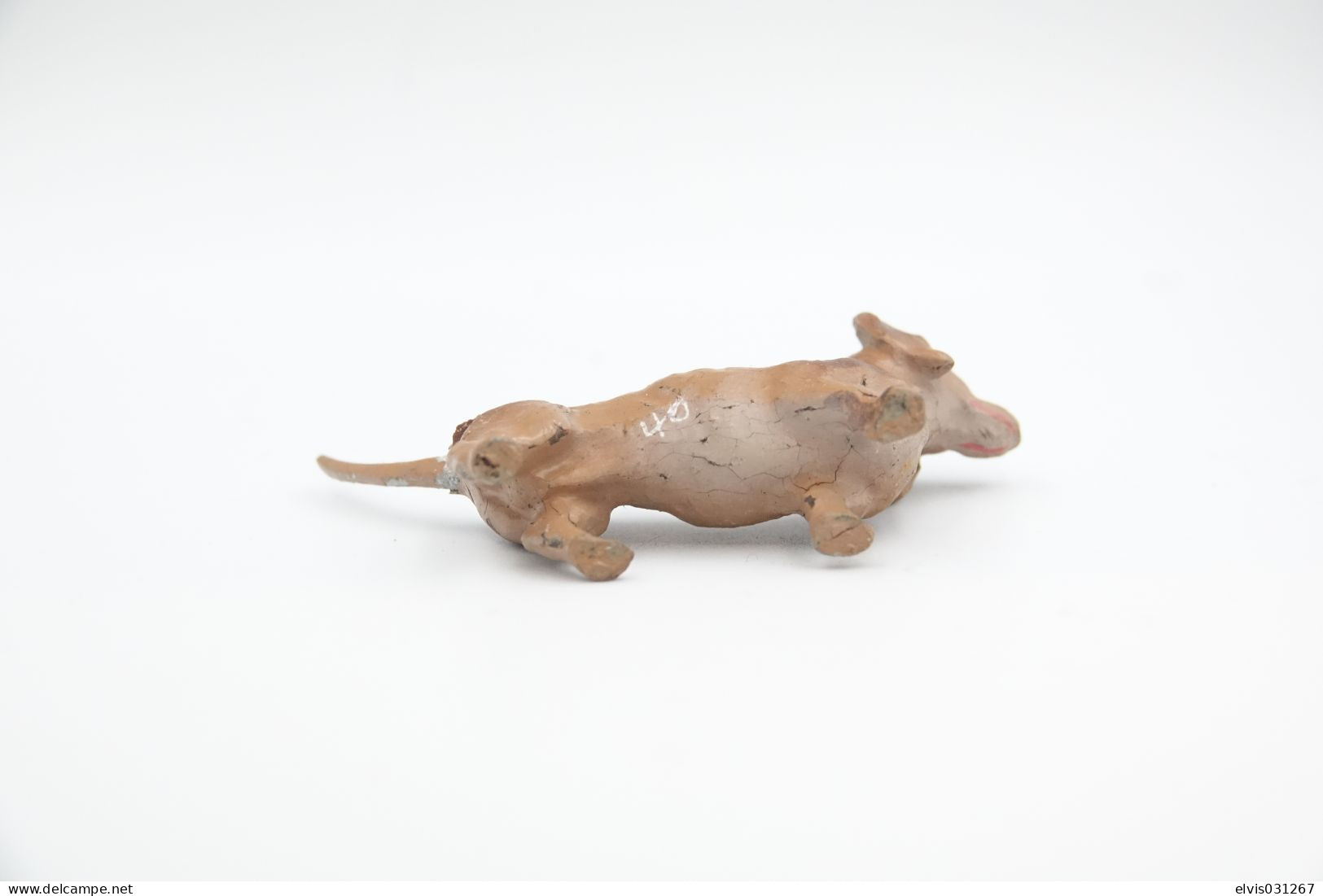 Elastolin, Lineol Hauser, Animals Dachshund N°6396, Vintage Toy 1930's - Small Figures