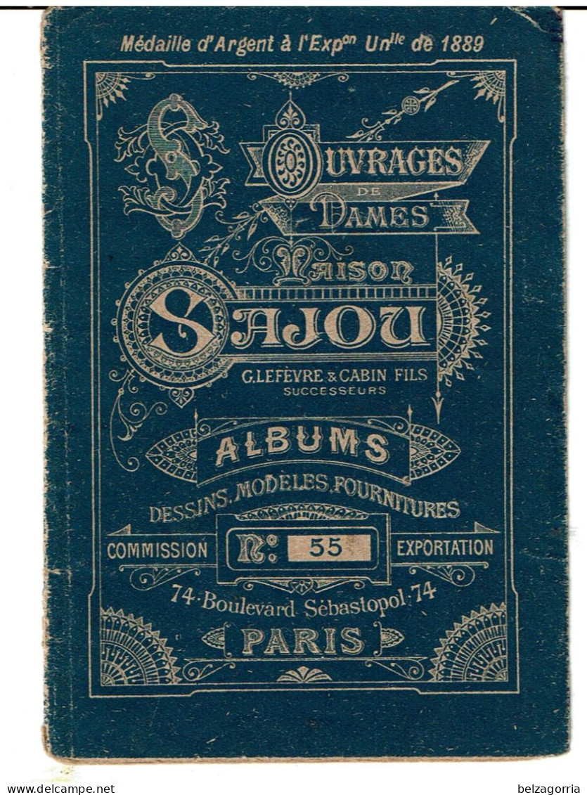 SAJOU Album N° 55  - Dépiant De 3 Planches  - Modèles Alphabet - 1889  VOIR SCANS - Point De Croix