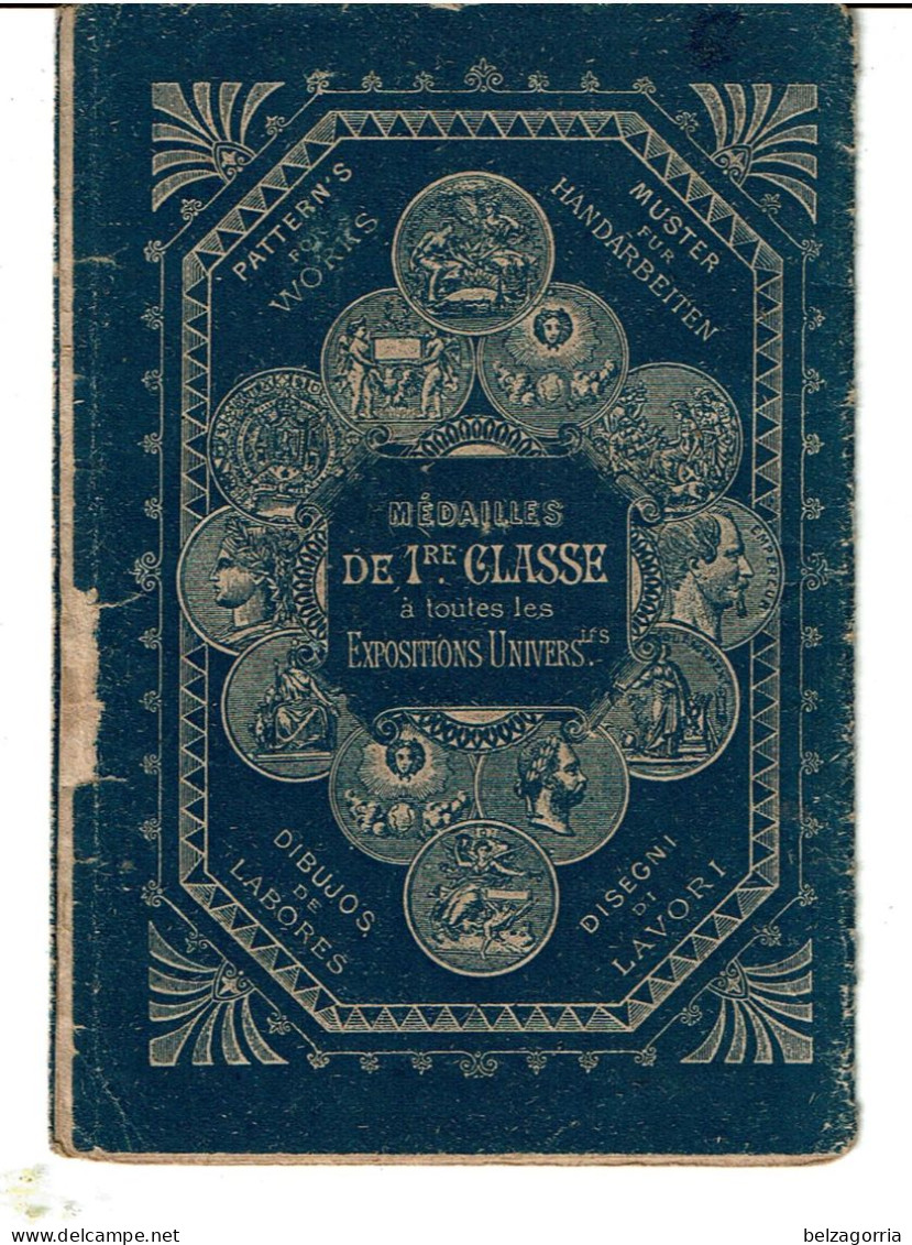 SAJOU Album N° 55  - Dépiant De 3 Planches  - Modèles Alphabet - 1889  VOIR SCANS - Point De Croix