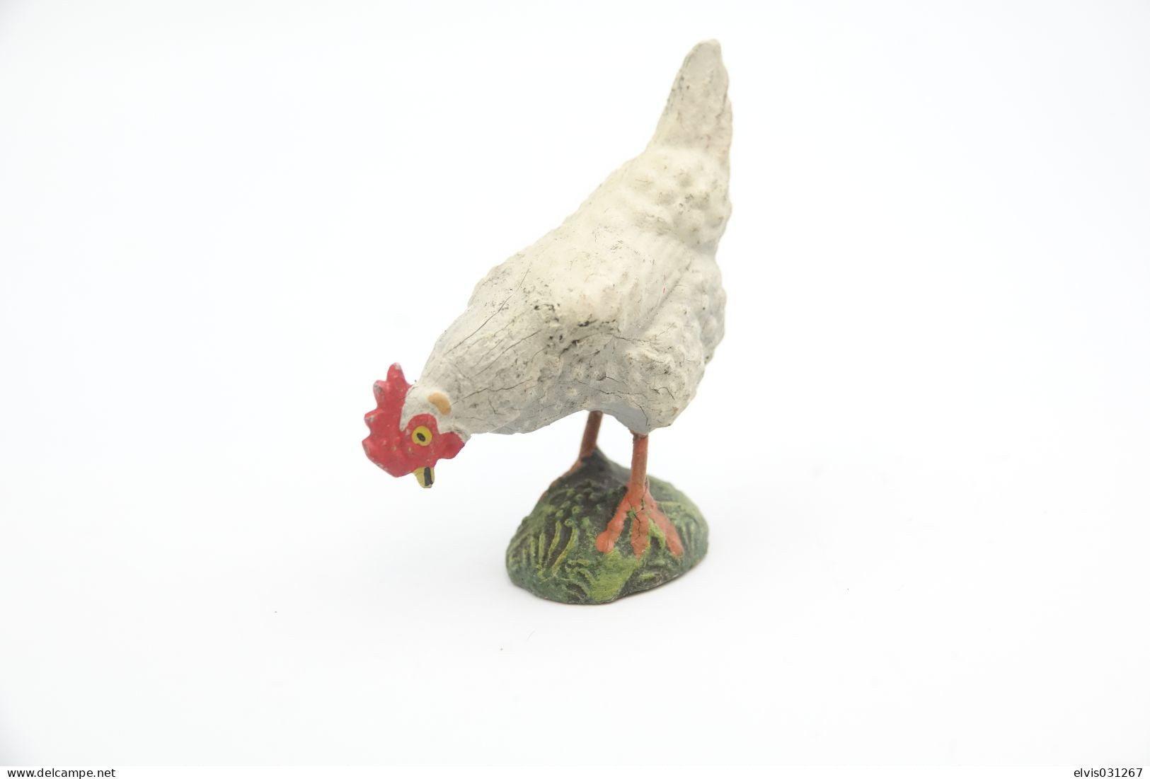 Elastolin, Lineol Hauser, Animals Chicken N°4051, Vintage Toy 1930's - Figurini & Soldatini