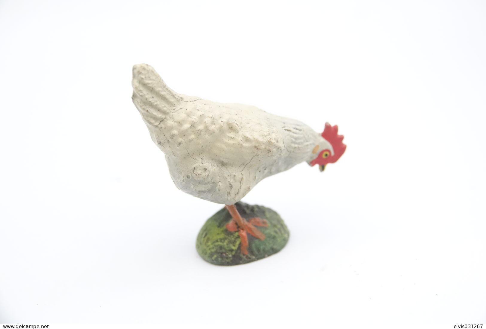 Elastolin, Lineol Hauser, Animals Chicken N°4051, Vintage Toy 1930's - Small Figures