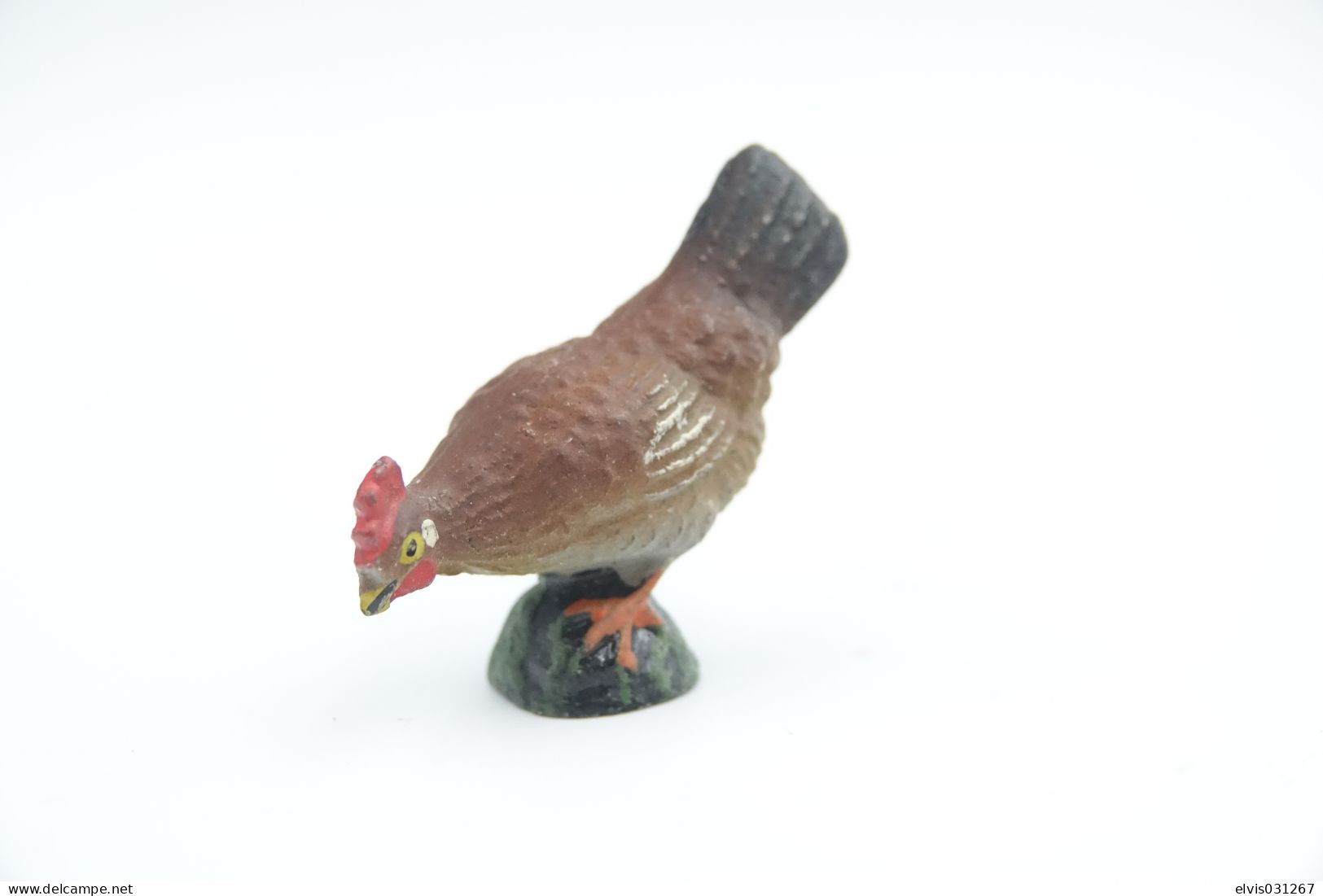Elastolin, Lineol Hauser, Animals Chicken N°4051, Vintage Toy 1930's - Beeldjes