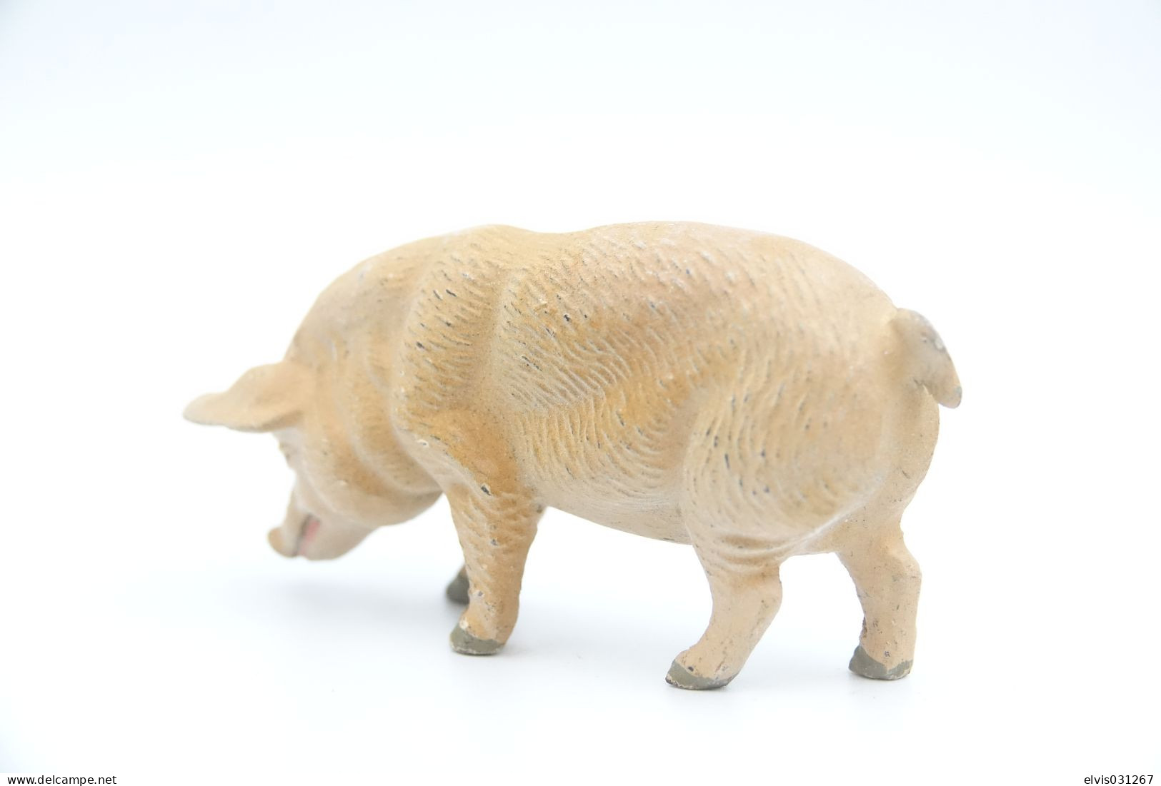 Elastolin, Lineol Hauser, Animals Pig N°4026, Vintage Toy 1930's - Figurines