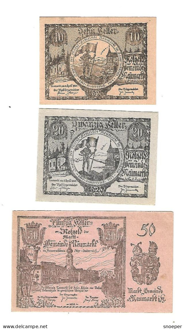 **notgeld   Austria Neumarkt  Im Hausruckkreis Serie Compleet 662a - Autriche