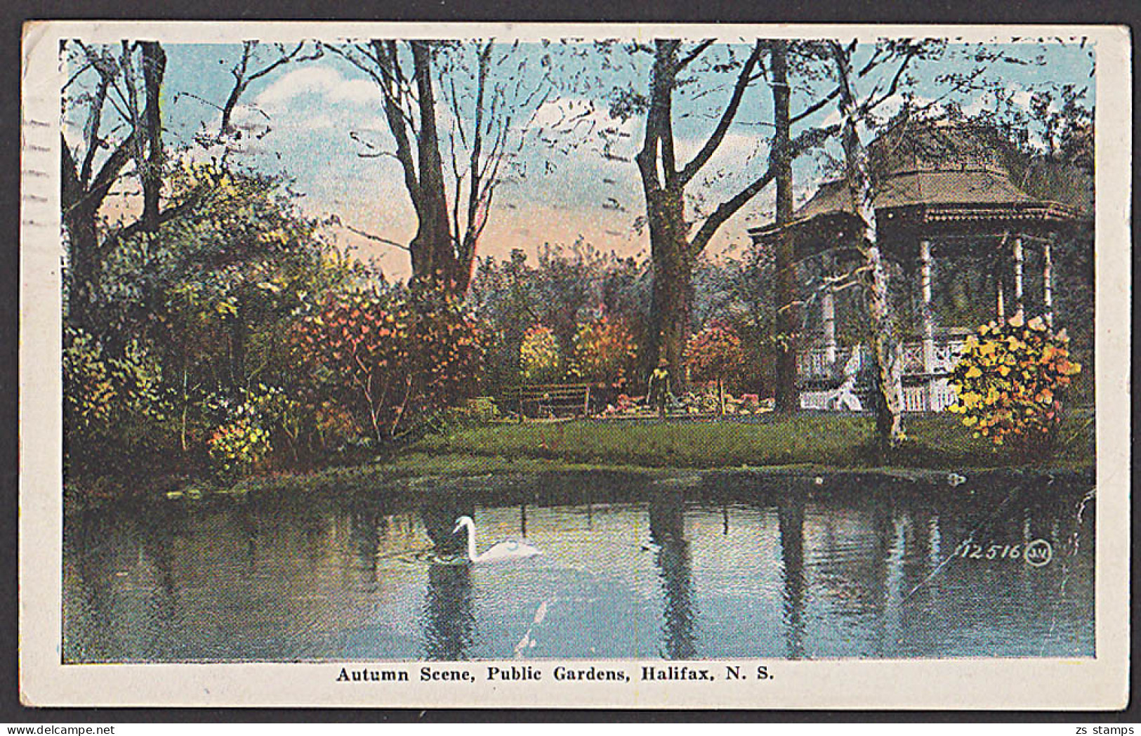 USA HALIFAX 1924 Autumn Scene Public Gardens Used - Other & Unclassified