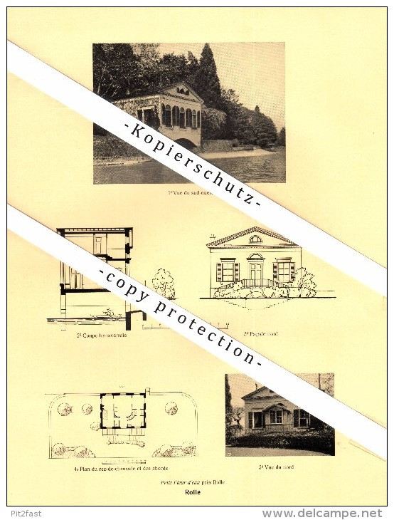 Photographien / Ansichten , 1925 , Mont-sur-Rolle , Prangins , Vincy , Prospekt , Architektur , Fotos !!! - Prangins