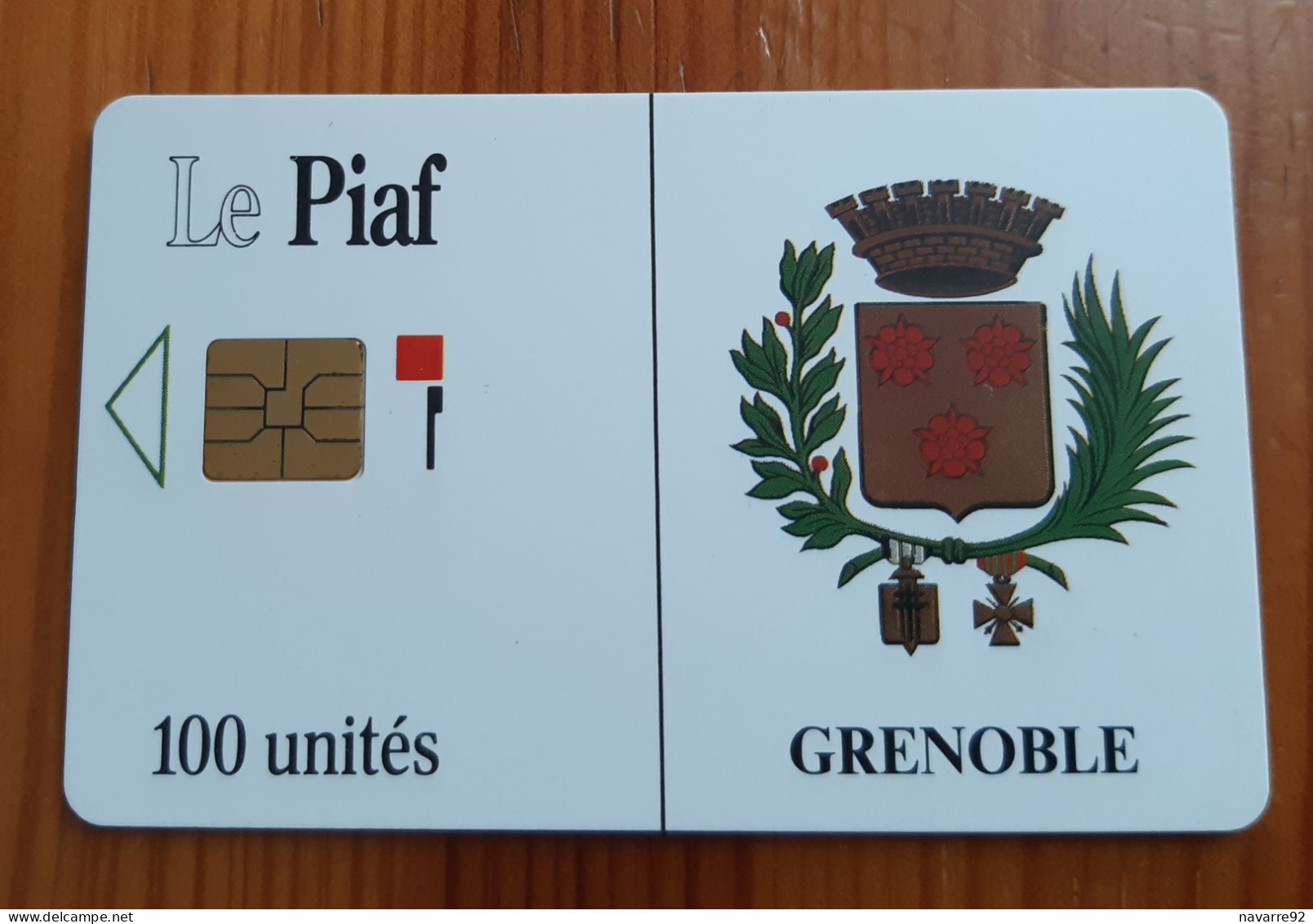 ANCIENNE CARTE A PUCE PIAF GRENOBLE 100 UNITES T.B.E !!! - Tarjetas De Estacionamiento (PIAF)