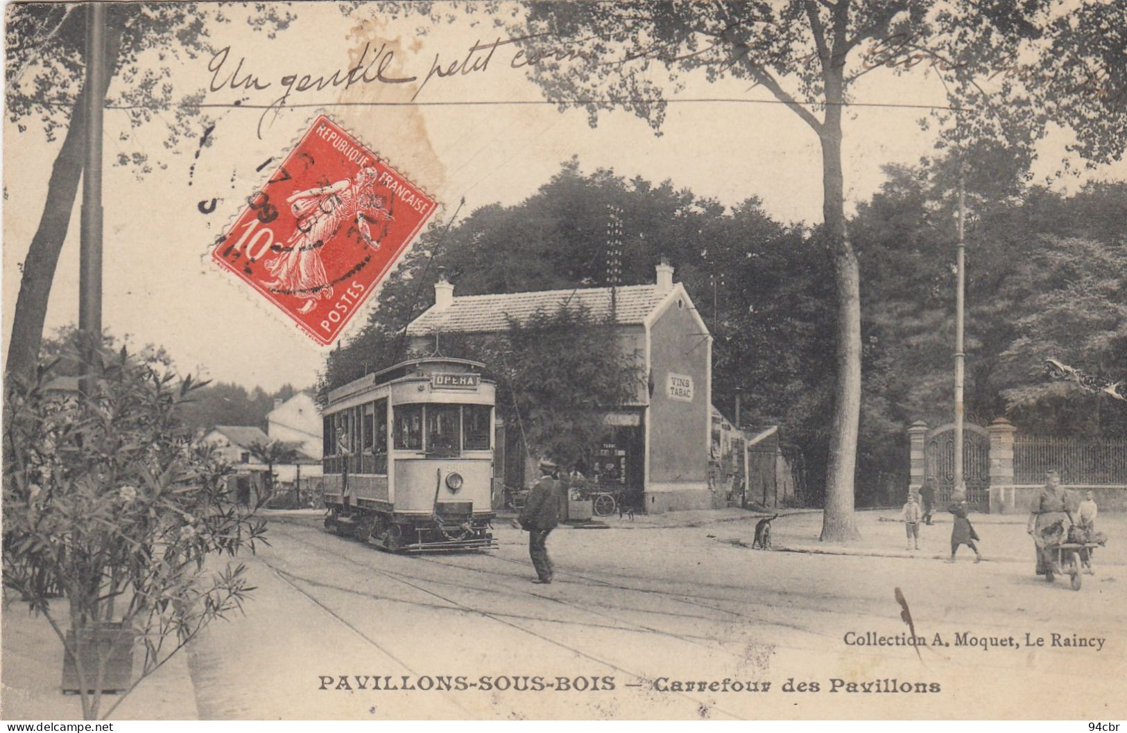 CPA (93) PAVILLONS SOUS BOIS Carrefour Des Pavillons (tram) B.bur - Les Pavillons Sous Bois
