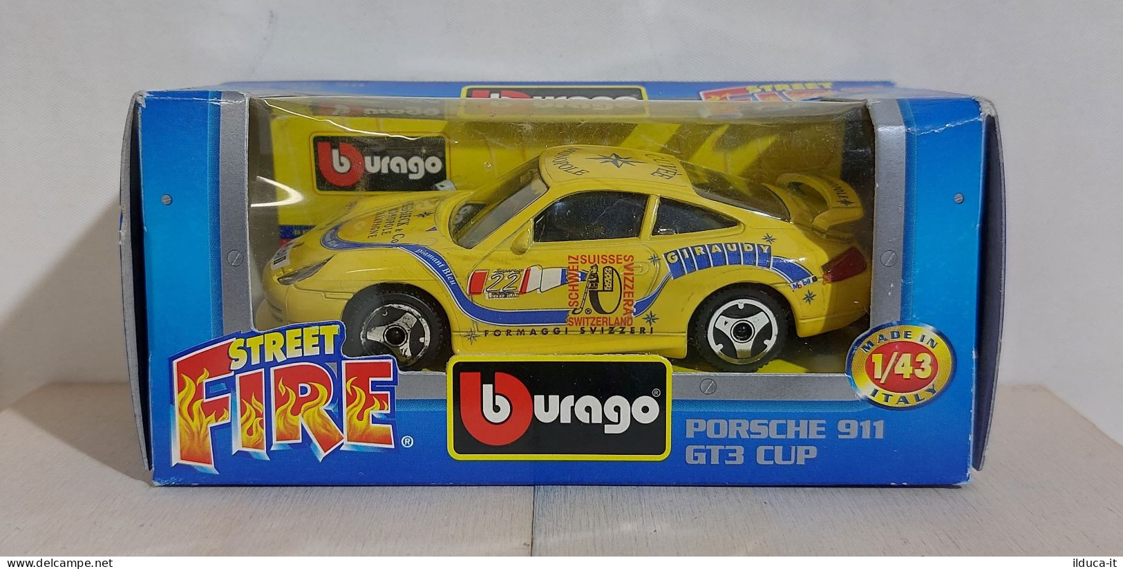 I116285 BURAGO 1/43 Serie Street Fire - Porsche 911 GT3 Cup - Box - Burago