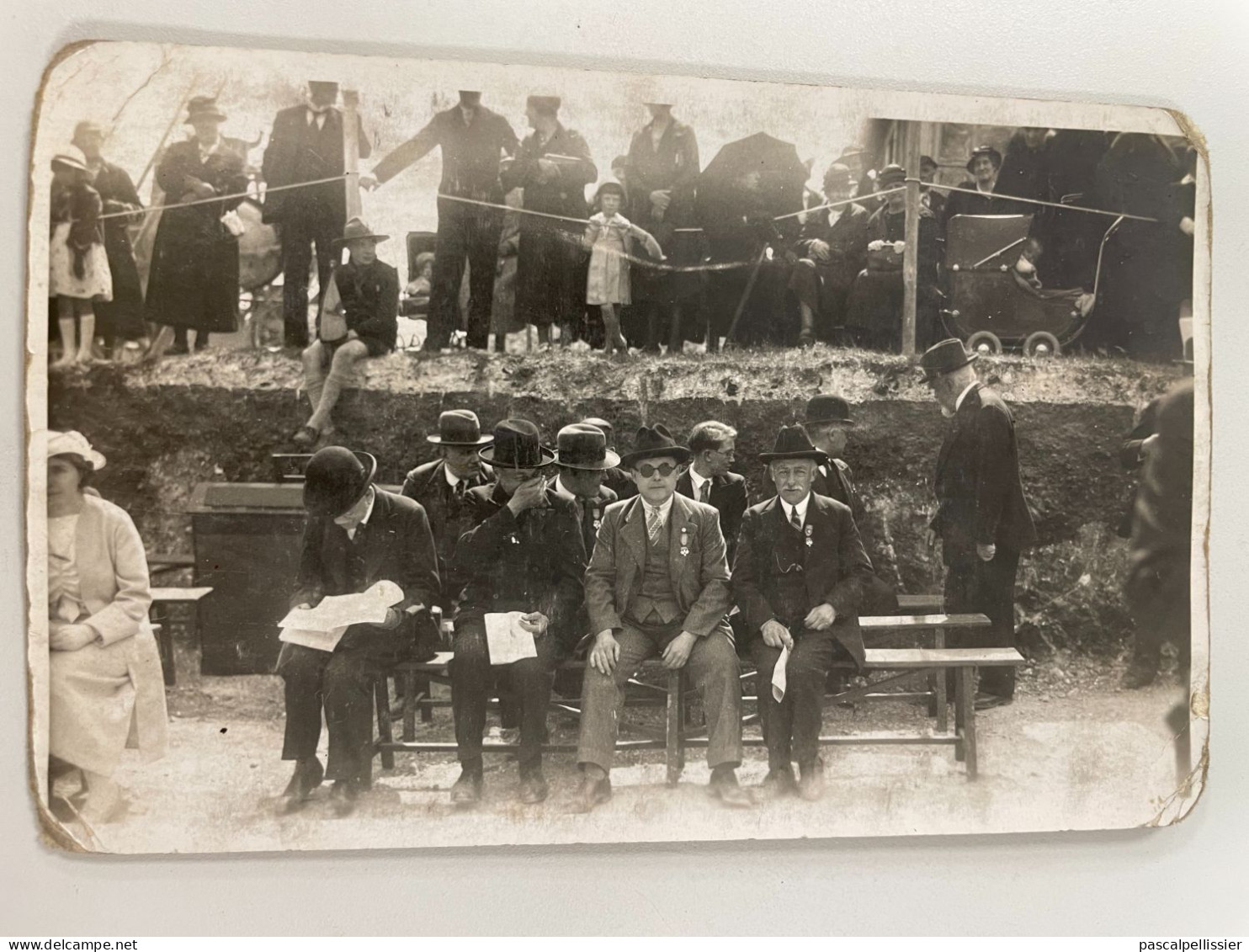 CPA - Carte Photo - Photo De Famille - Une Poussette - Noces