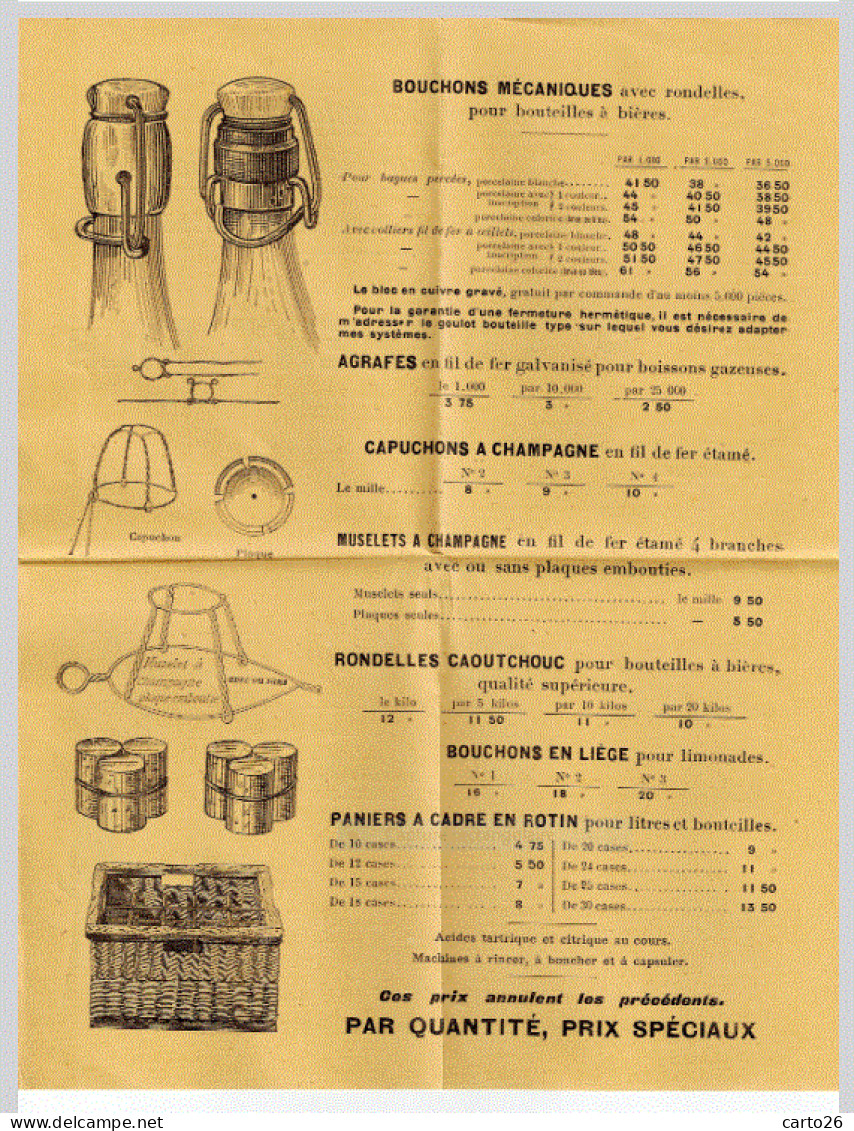 71-Saône Et Loire *  MACON - Document Publicitaire P.LAMBERT De 1909 + Bande D'affranchissement - Trés Propre -* - Alcolici