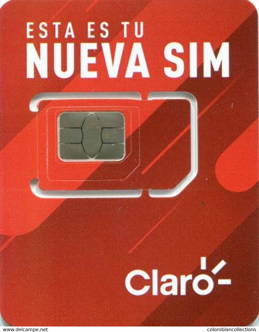 Lote TT243, Colombia, Tarjeta Telefonica, Phone Card, Sim Card, Claro, Esta Es Tu Nueva Sim, Pequeña - Colombia