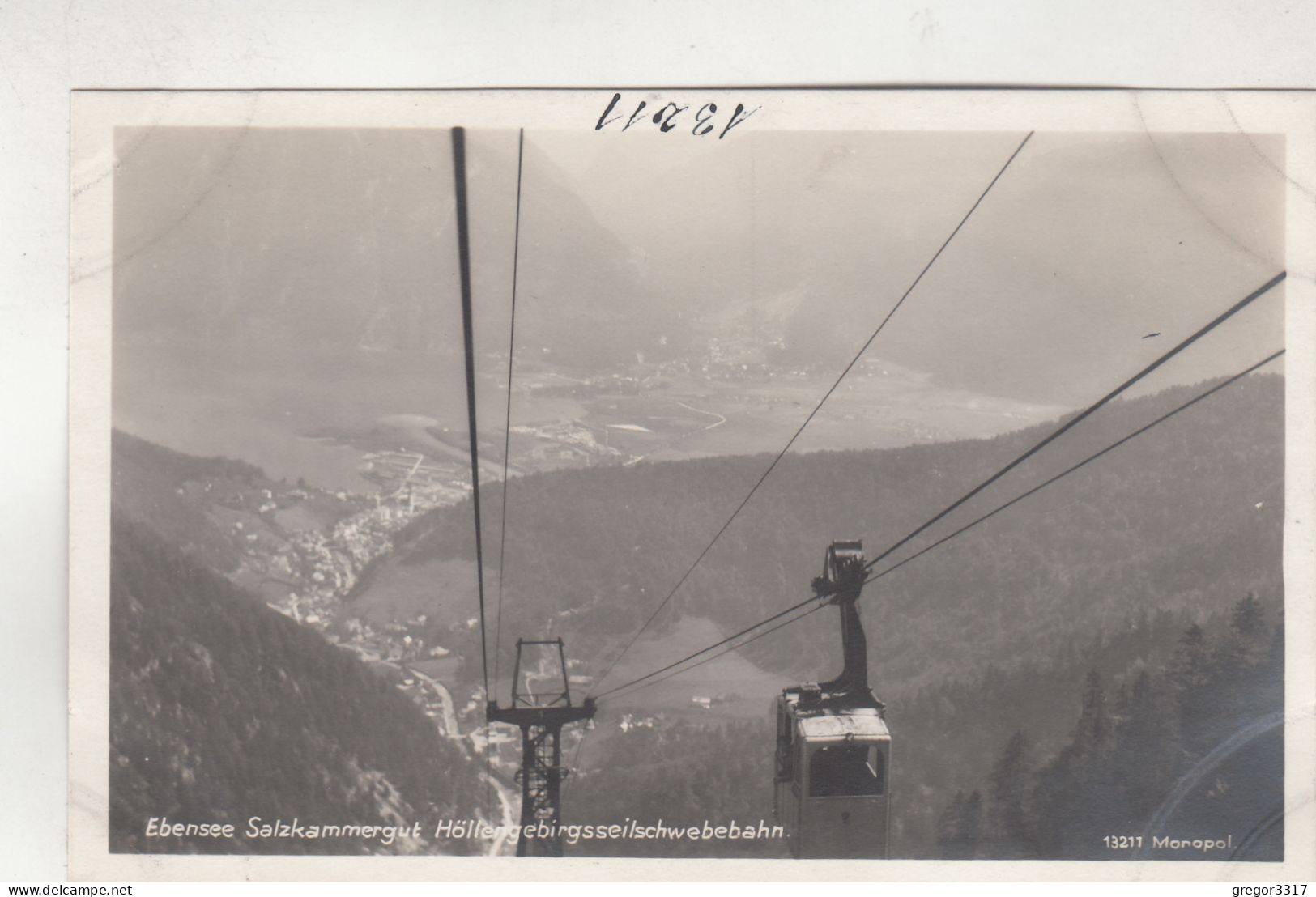 D2242) EBENSEE - Höllengebirgsseilschwebebahn - Salzkammergut - BLICK Nach Unten Mit SEILBAHN Alt ! - Ebensee