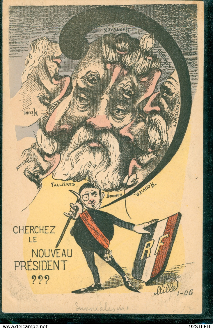 POLITIQUE MILLE Caricature Satirique Arcimboldesque Cherchez Le Nouveau Président - Mille