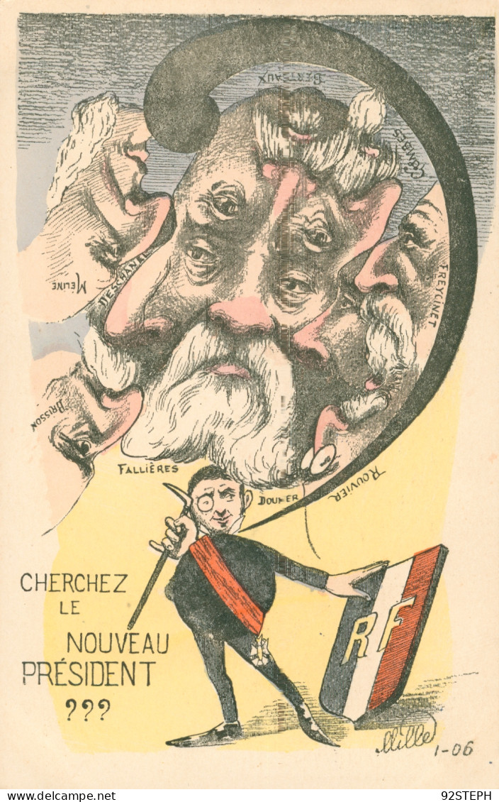 POLITIQUE MILLE Caricature Satirique Arcimboldesque Cherchez Le Nouveau Président - Mille