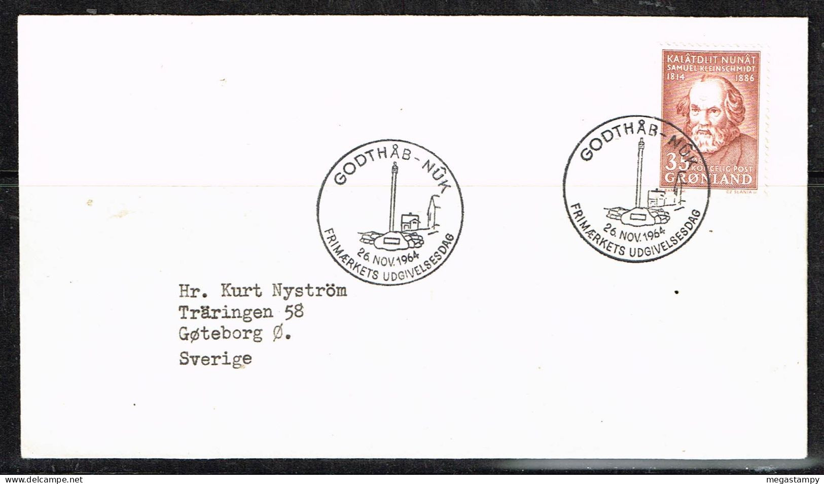 GRÖNLAND 1964 - Brief Mit Mi. 64 Nach Schweden, Postgelaufen - Covers & Documents