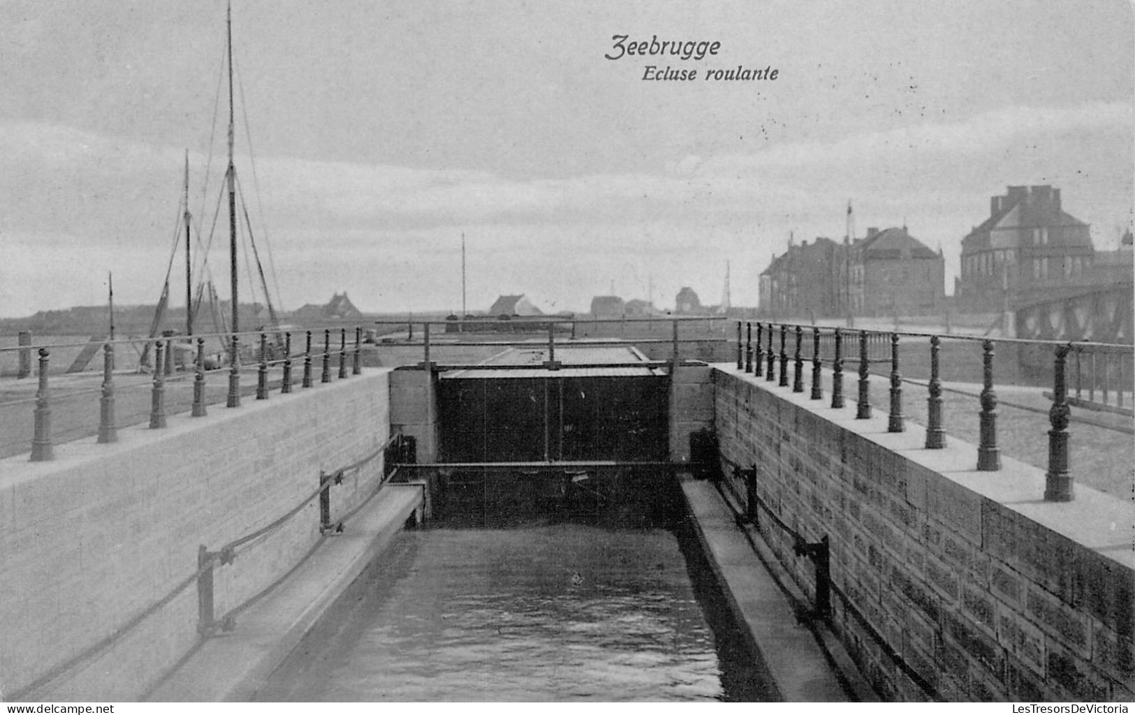 BELGIQUE - ZEEBRUGGE - Ecluse Roulante - Carte Postale Ancienne - Zeebrugge