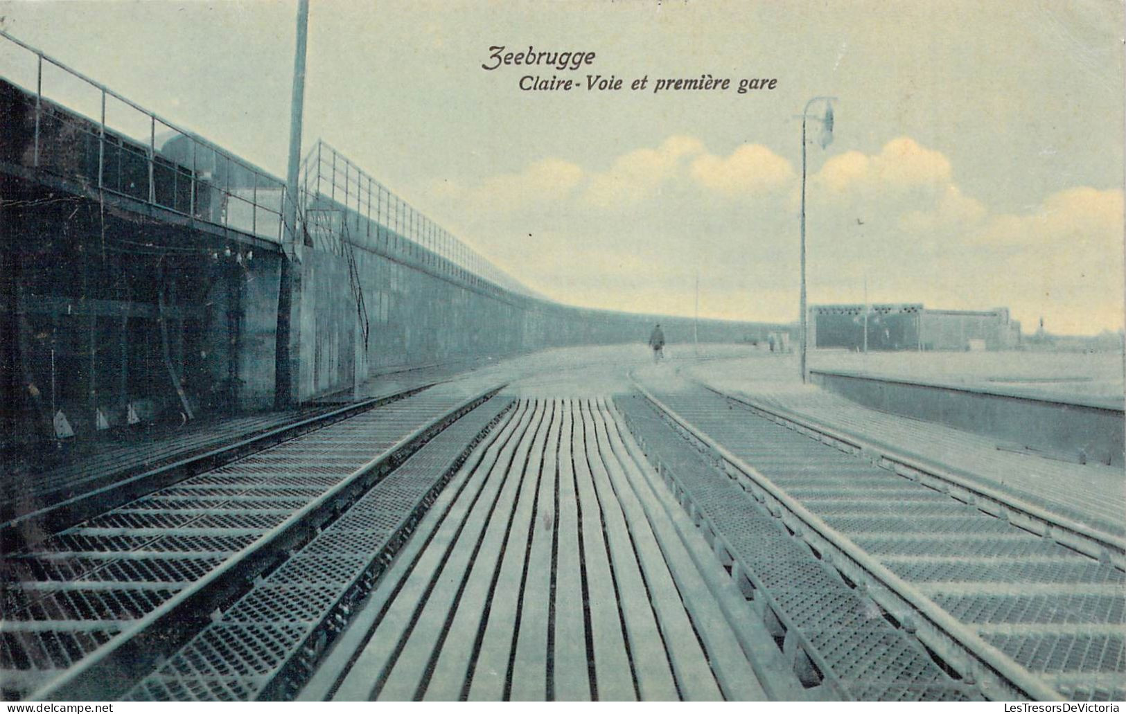 BELGIQUE - ZEEBRUGGE - Claire Voie Et Première Gare - Carte Postale Ancienne - Zeebrugge